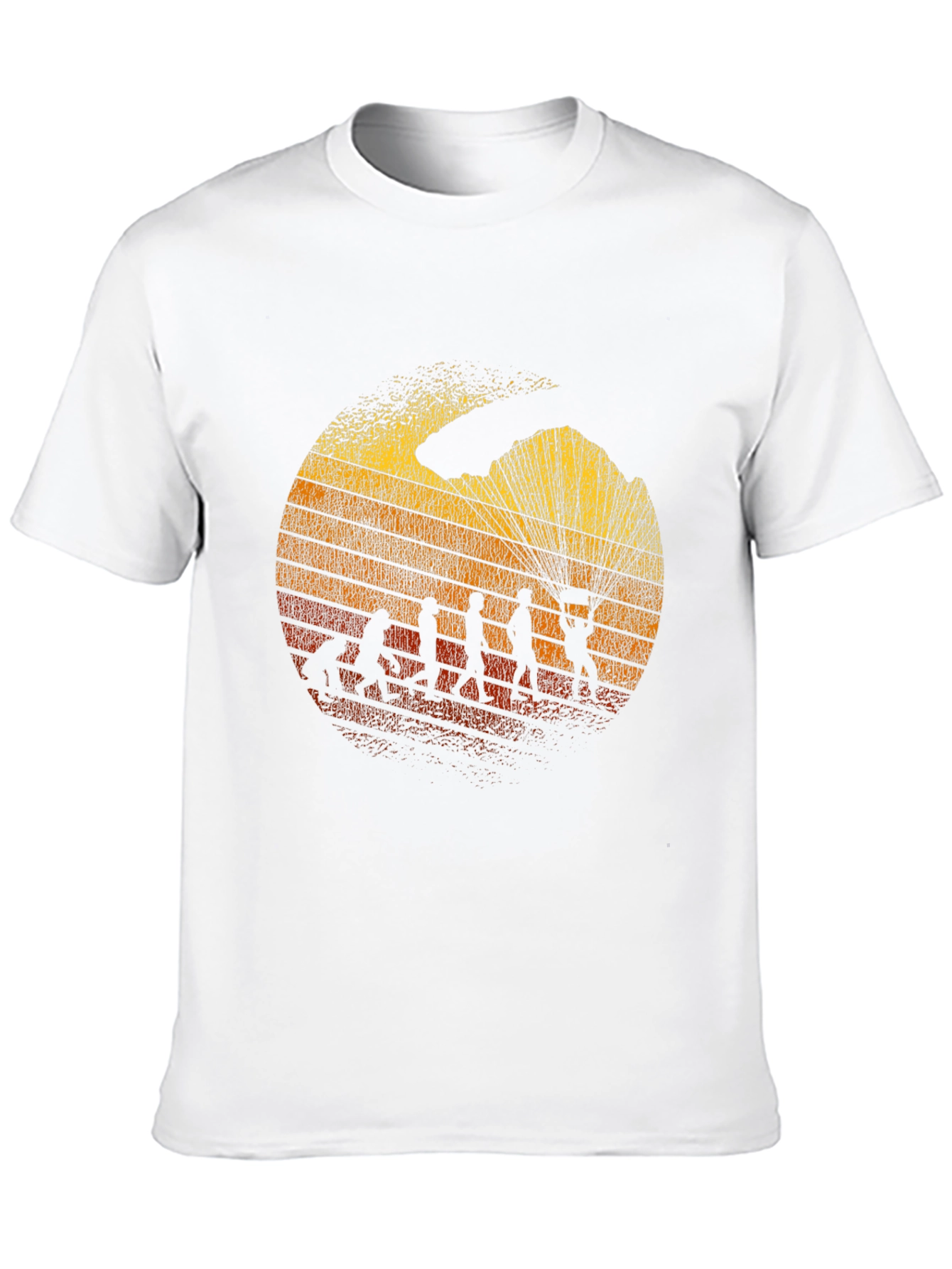 Camiseta Negra con Diseño de Evolución Paracaidismo