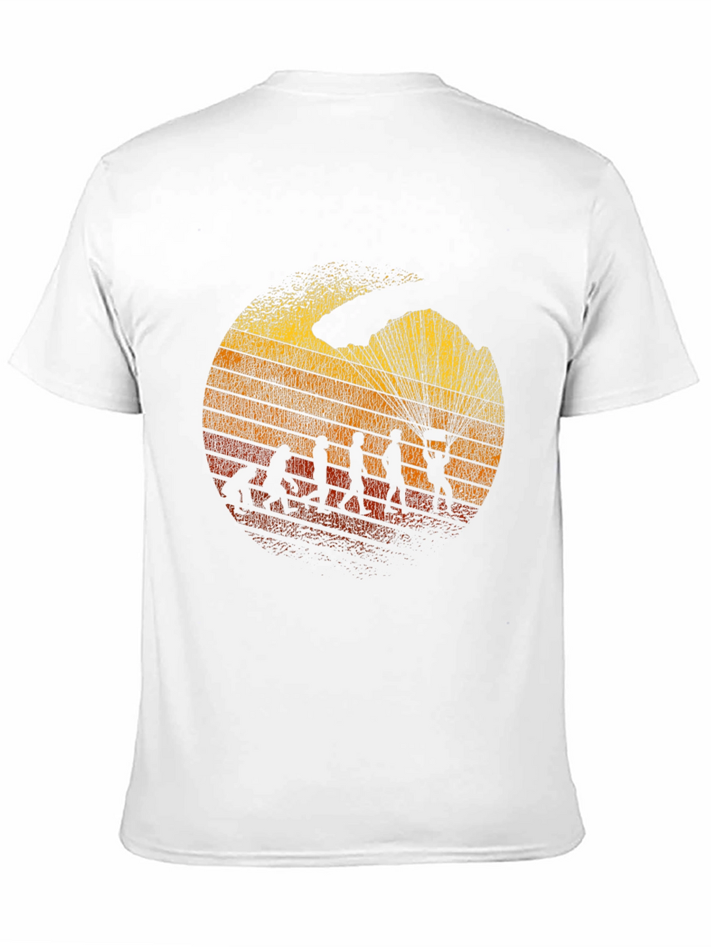 Camiseta Negra con Diseño de Evolución Paracaidismo