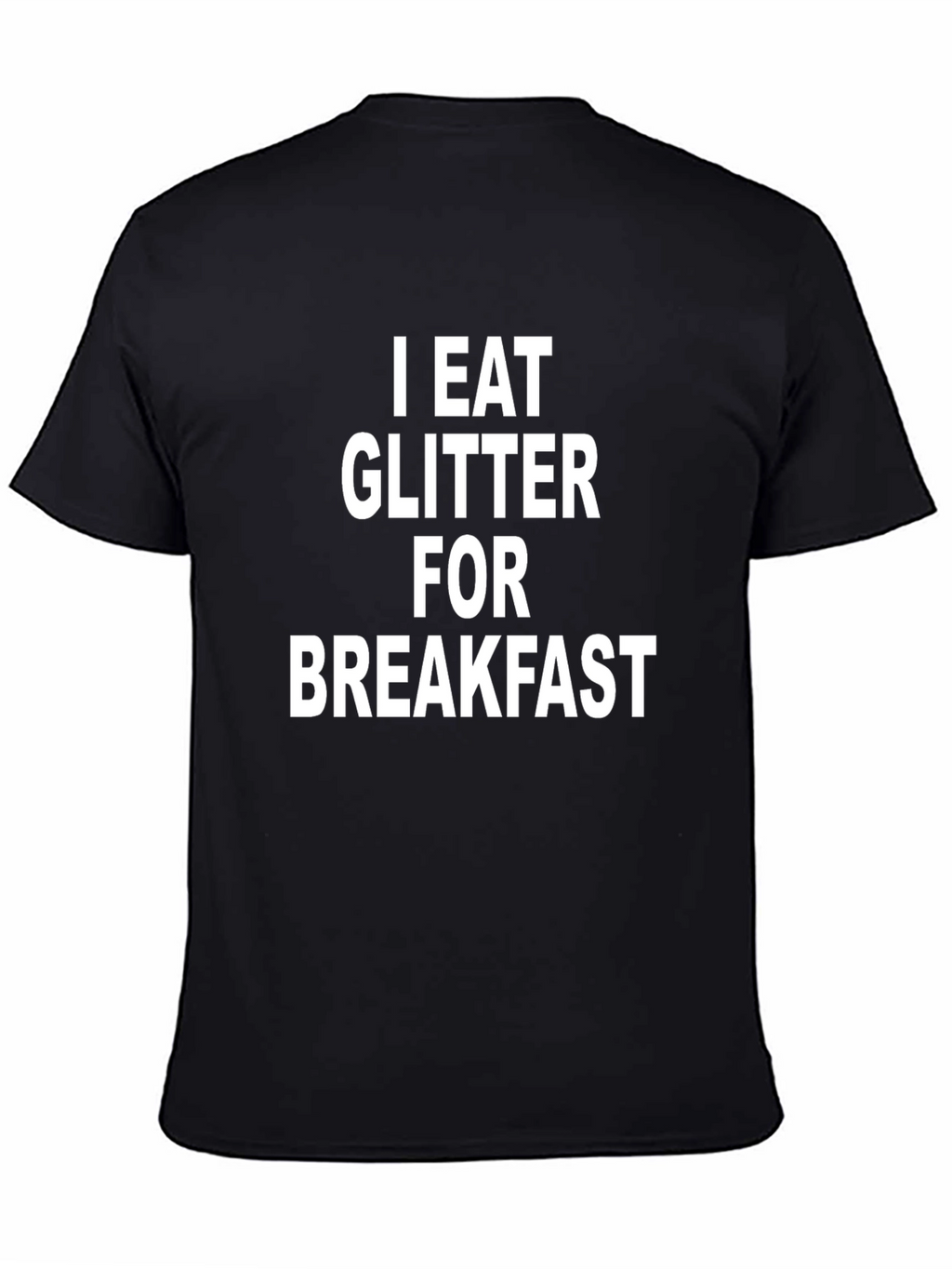 Camiseta Negra Como Glitter en el Desayuno
