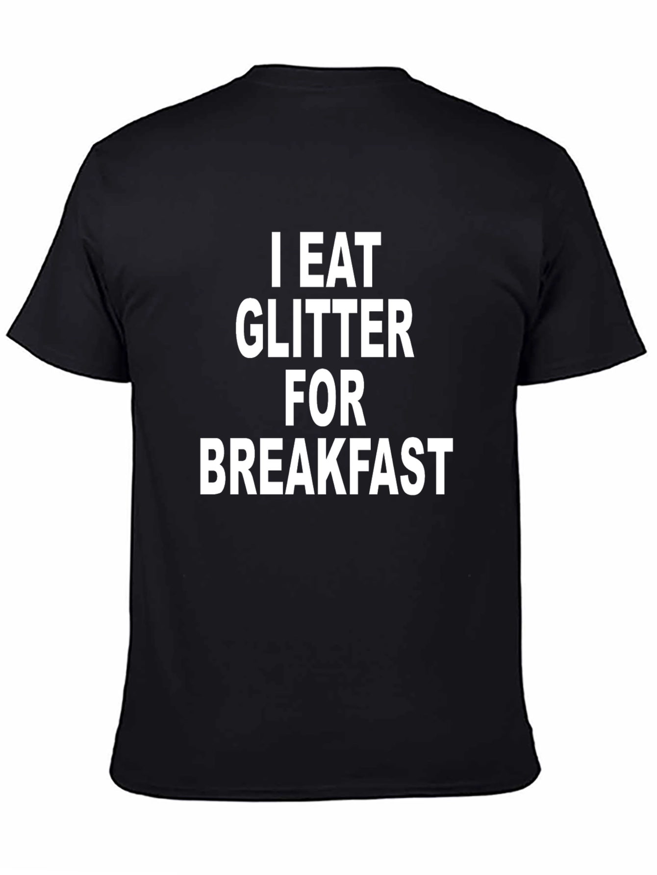 Camiseta Negra Como Glitter en el Desayuno