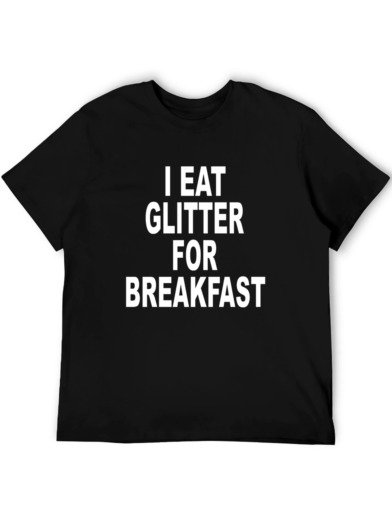Camiseta Negra Como Glitter en el Desayuno