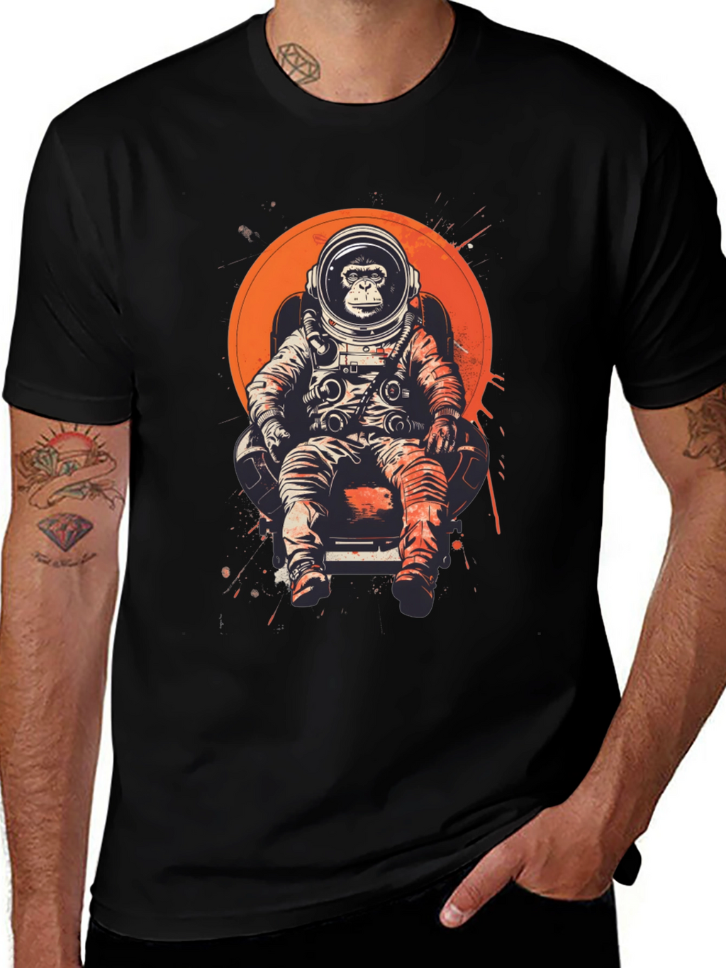 Camiseta Hombre: Mono Astronauta Espacial