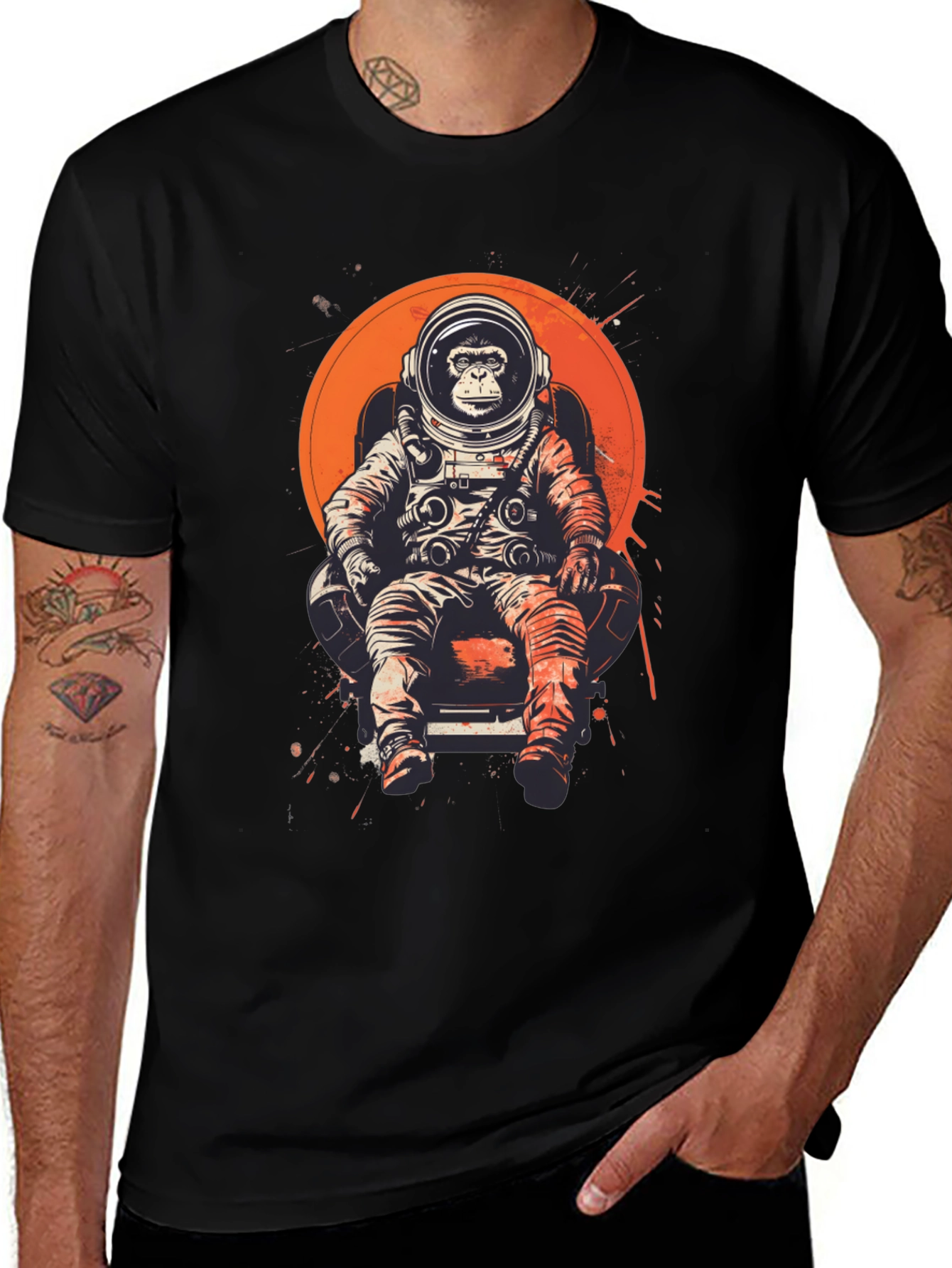 Camiseta Hombre: Mono Astronauta Espacial
