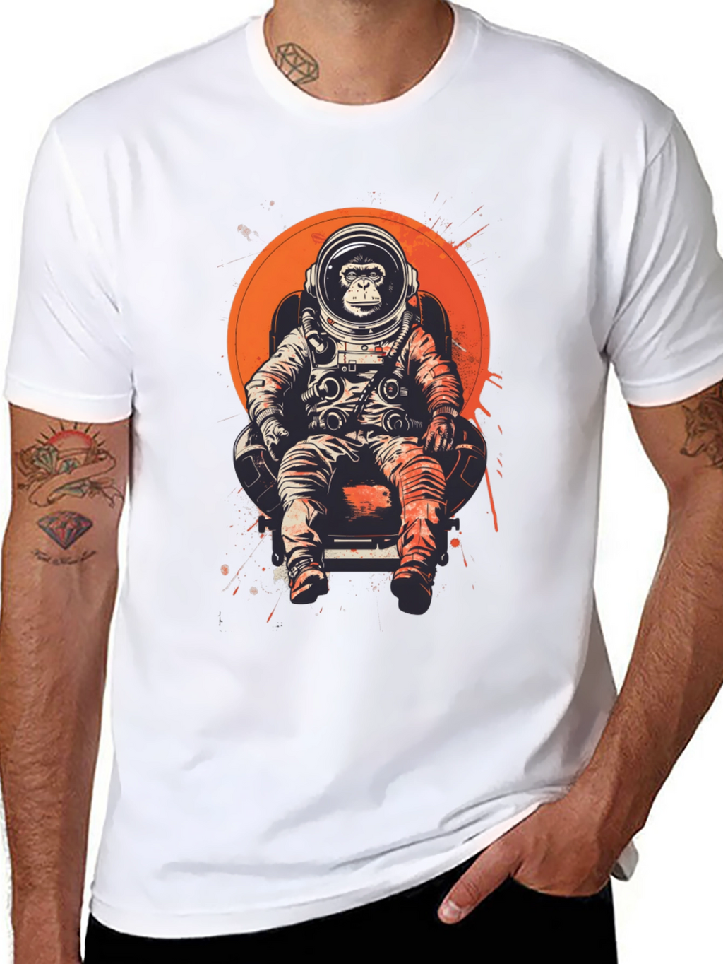 Camiseta Hombre: Mono Astronauta Espacial