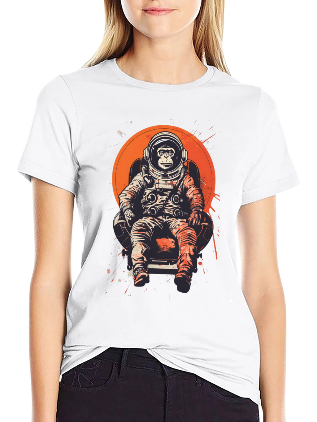 Camiseta Hombre: Mono Astronauta Espacial