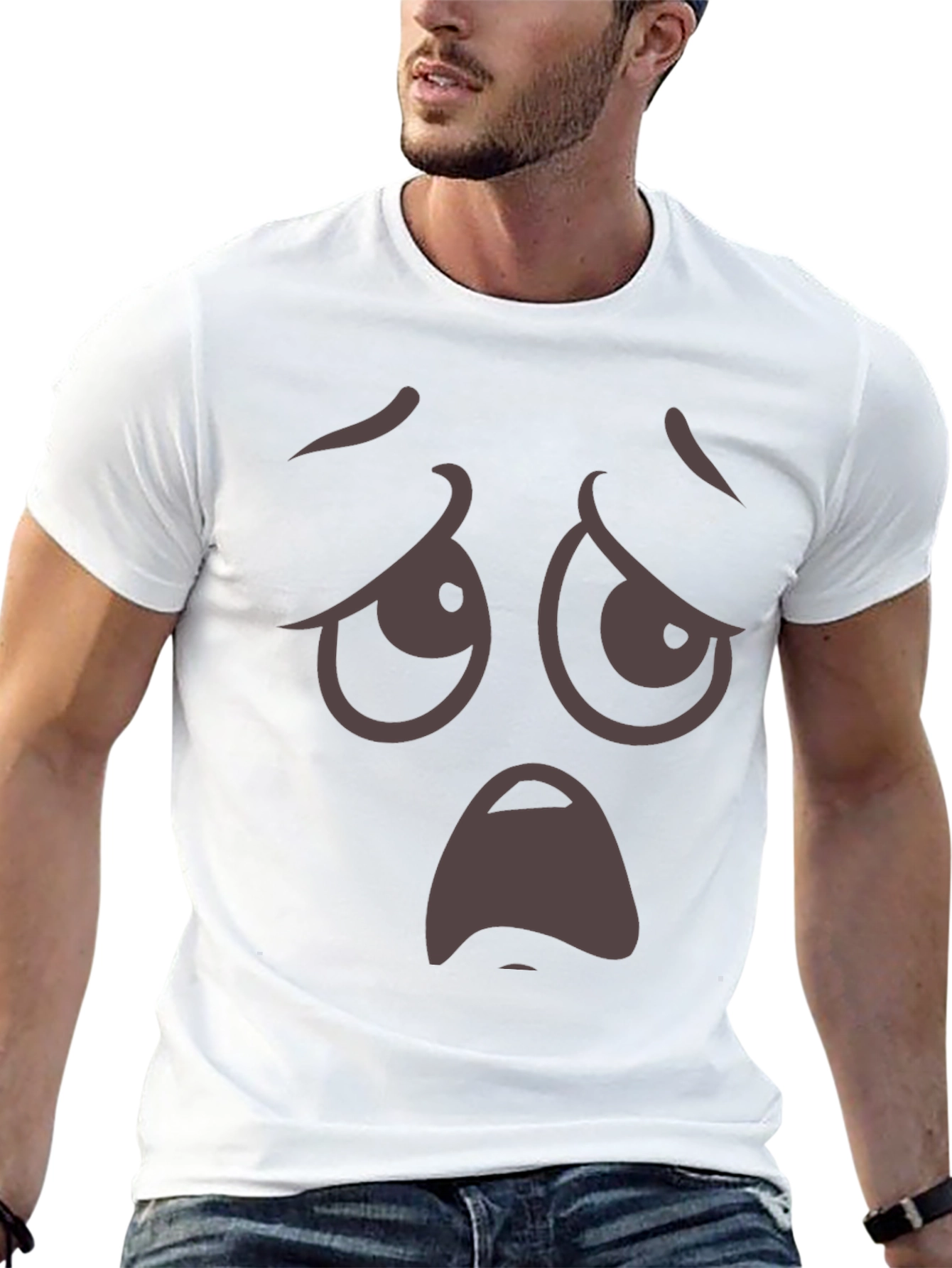 Camiseta Negra con Cara Triste