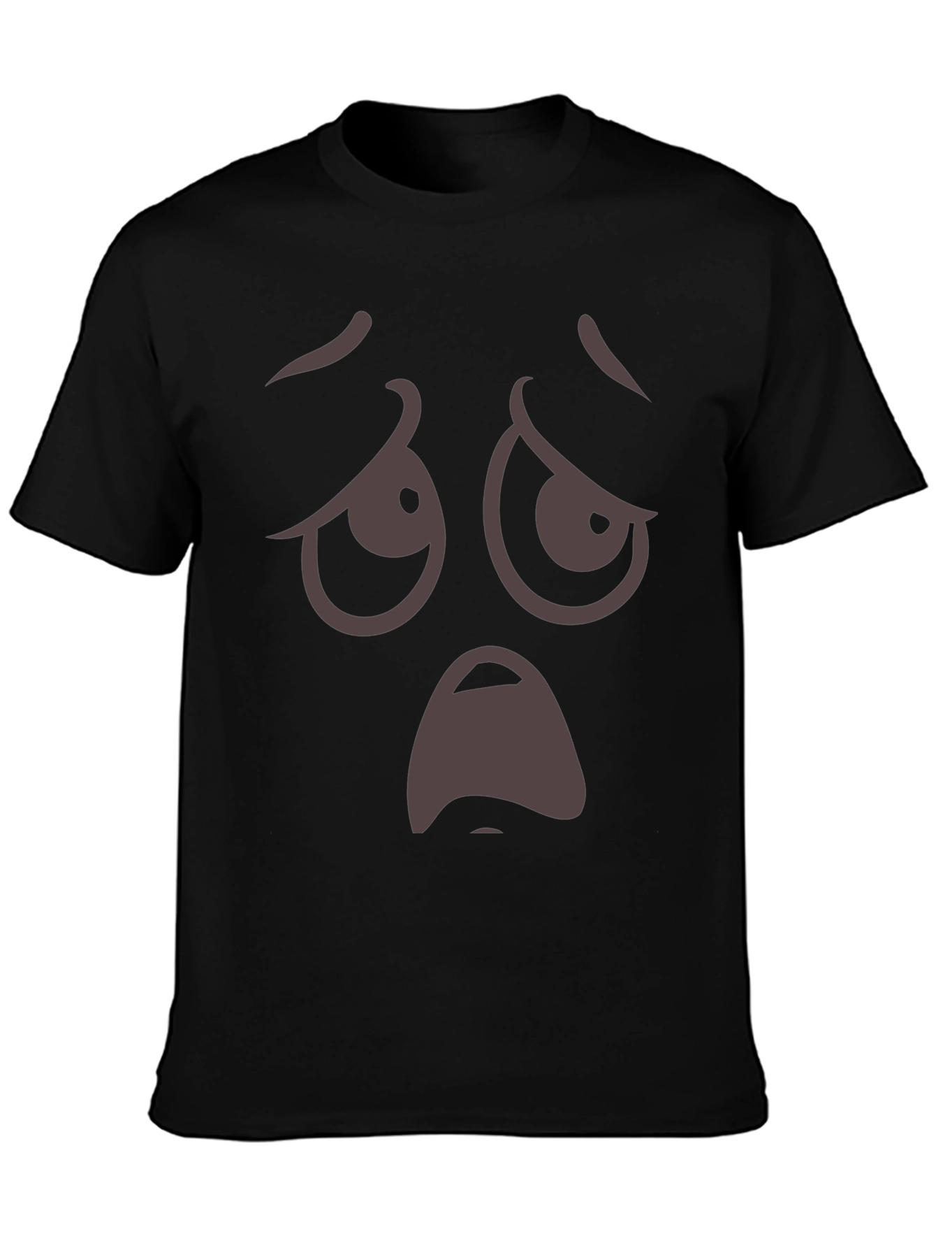 Camiseta Negra con Cara Triste