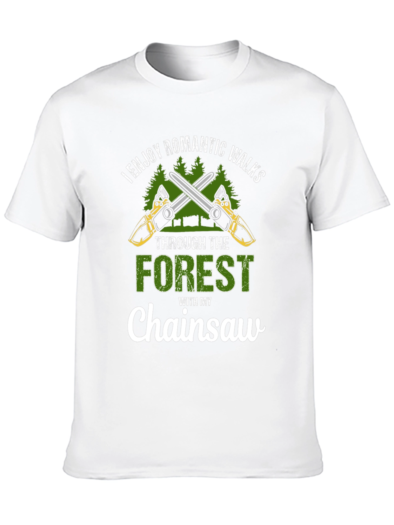 Camiseta Hombre: Paseos Románticos con Motosierra