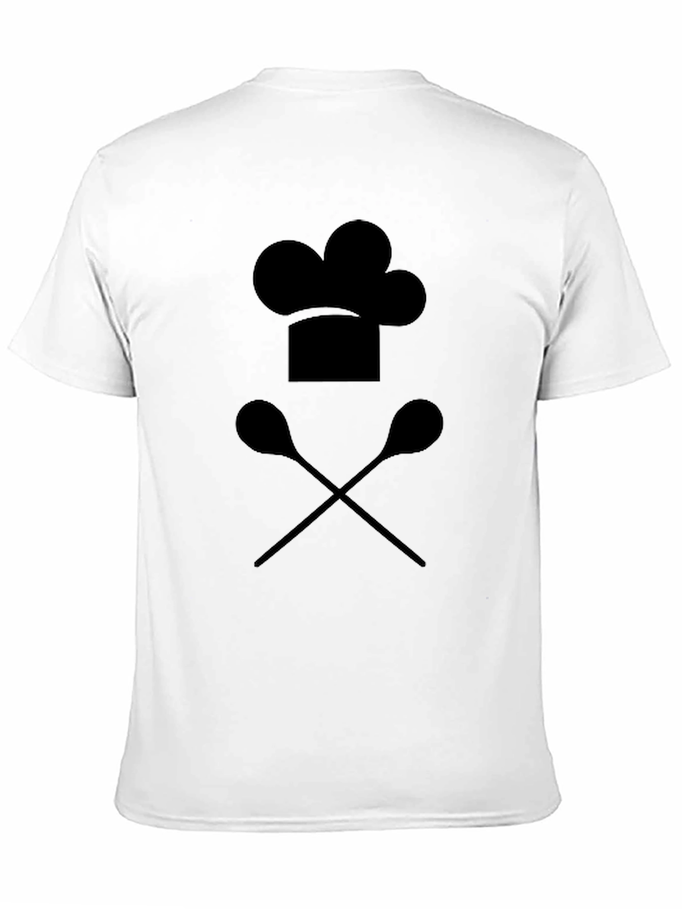Camiseta Negra Chef Cucharas Cruzadas