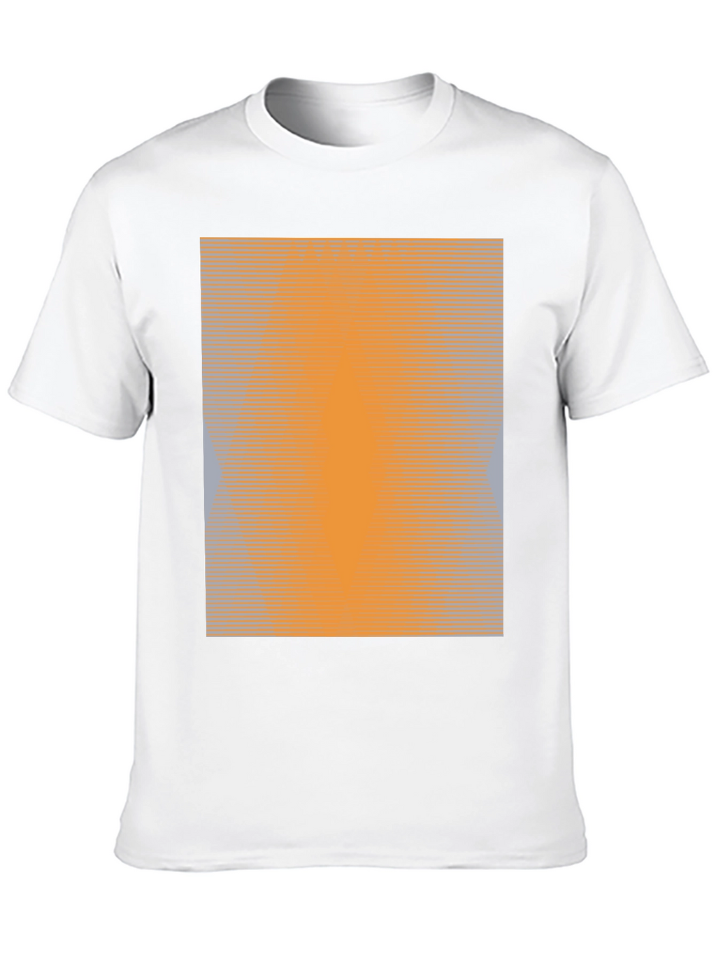 Camiseta Negra con Diseño Abstracto Naranja