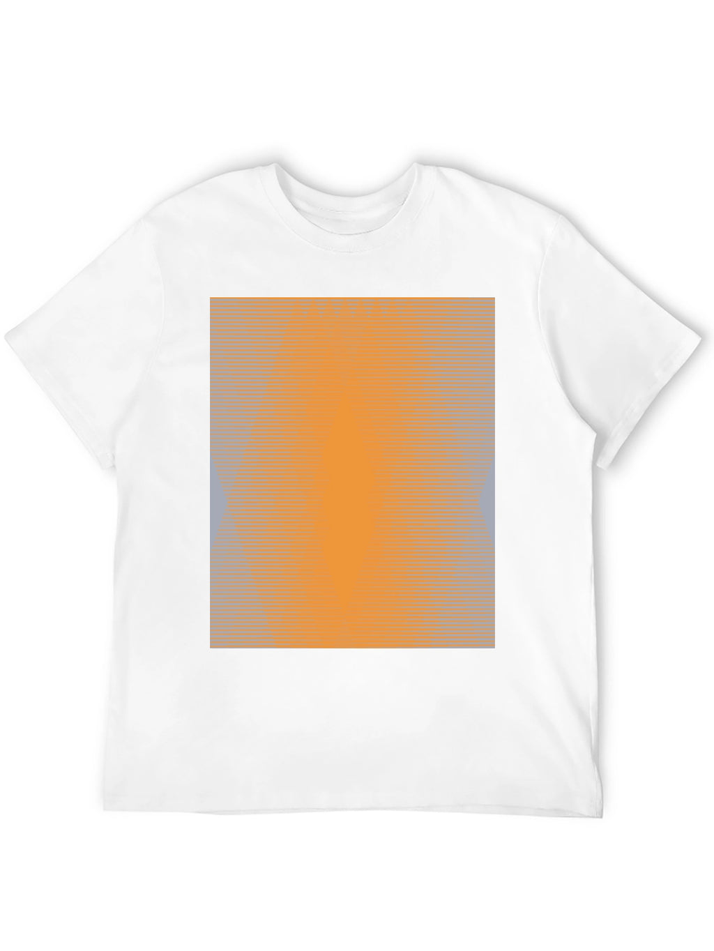 Camiseta Negra con Diseño Abstracto Naranja