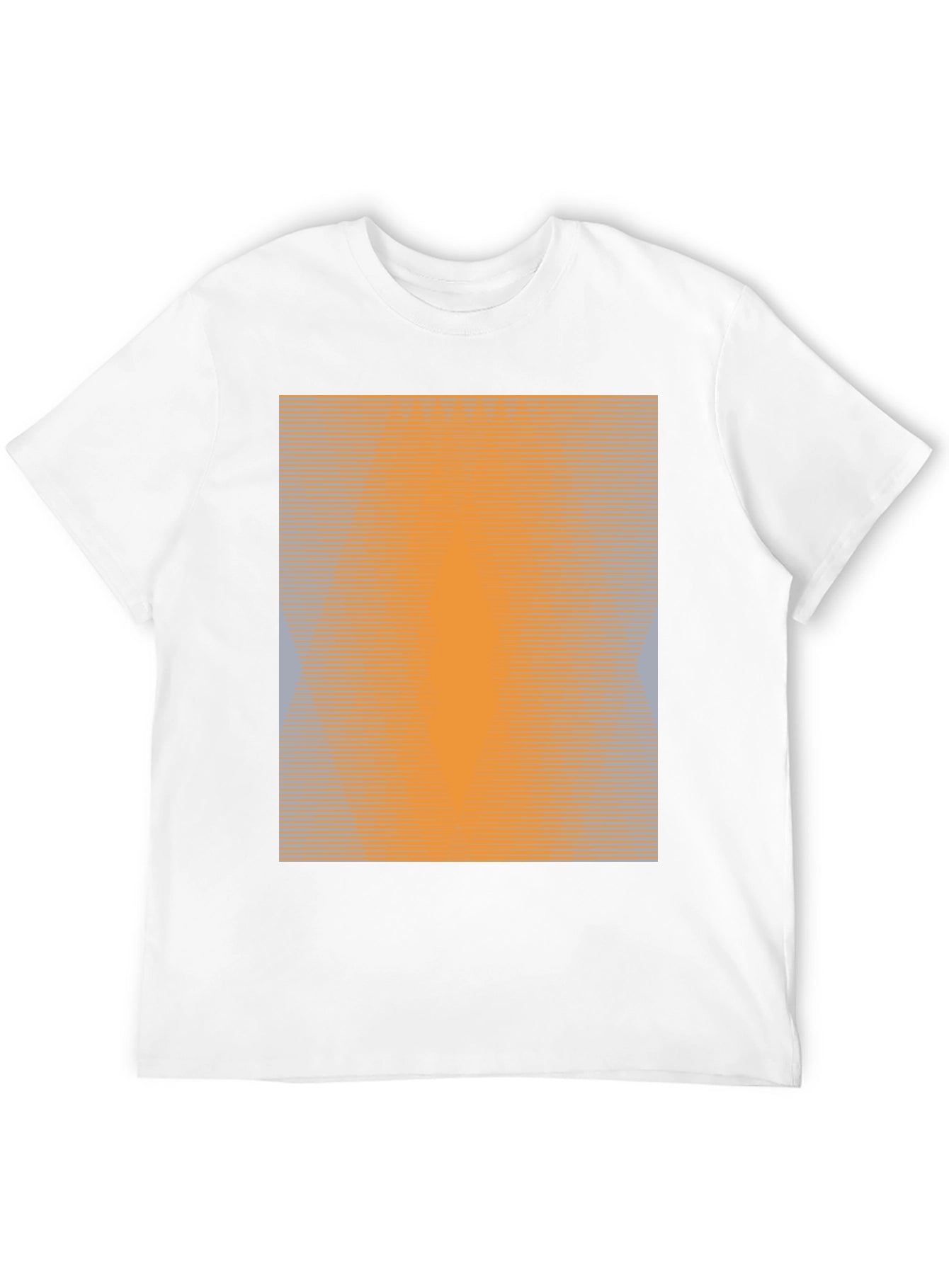 Camiseta Negra con Diseño Abstracto Naranja