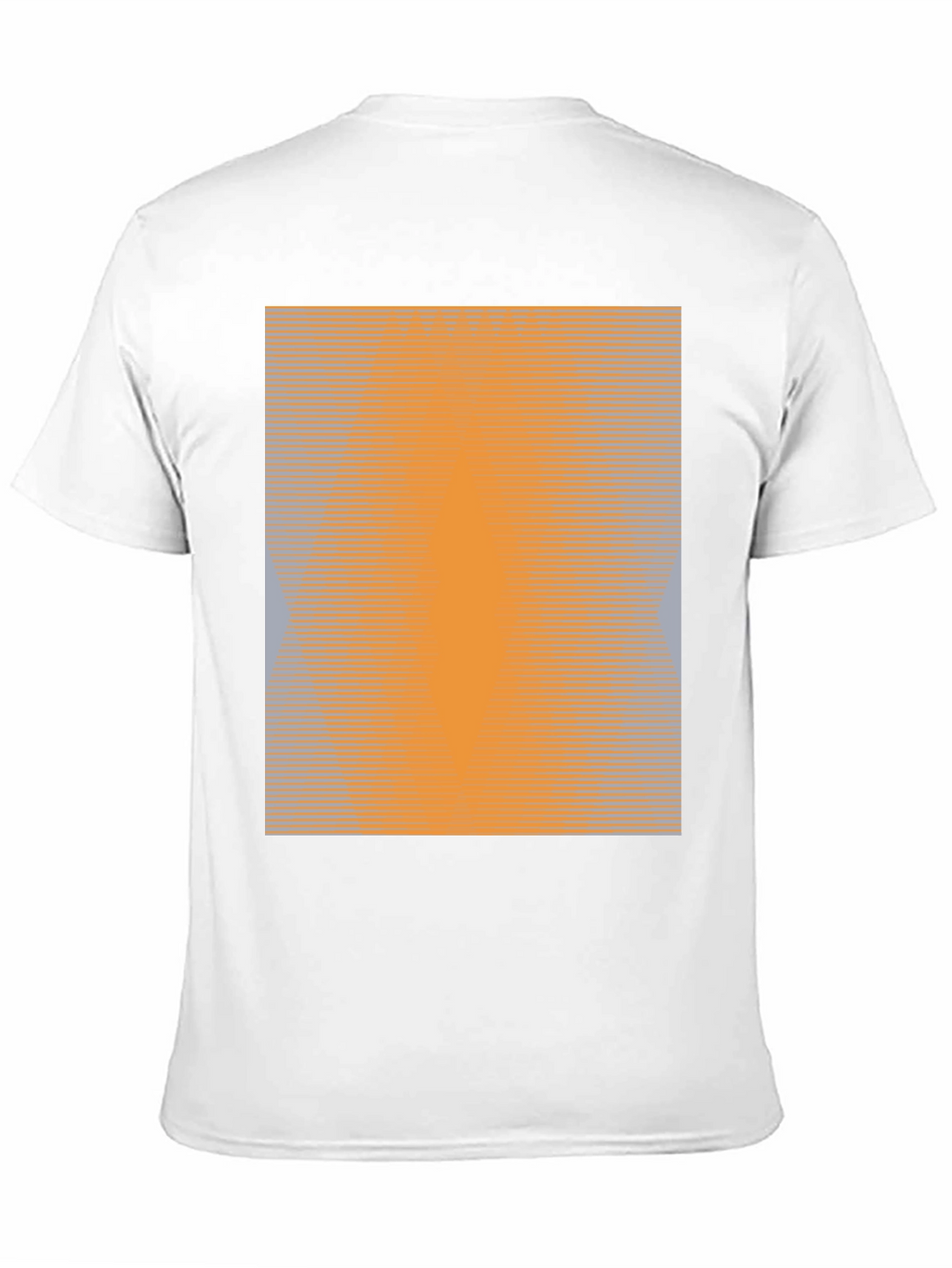 Camiseta Negra con Diseño Abstracto Naranja