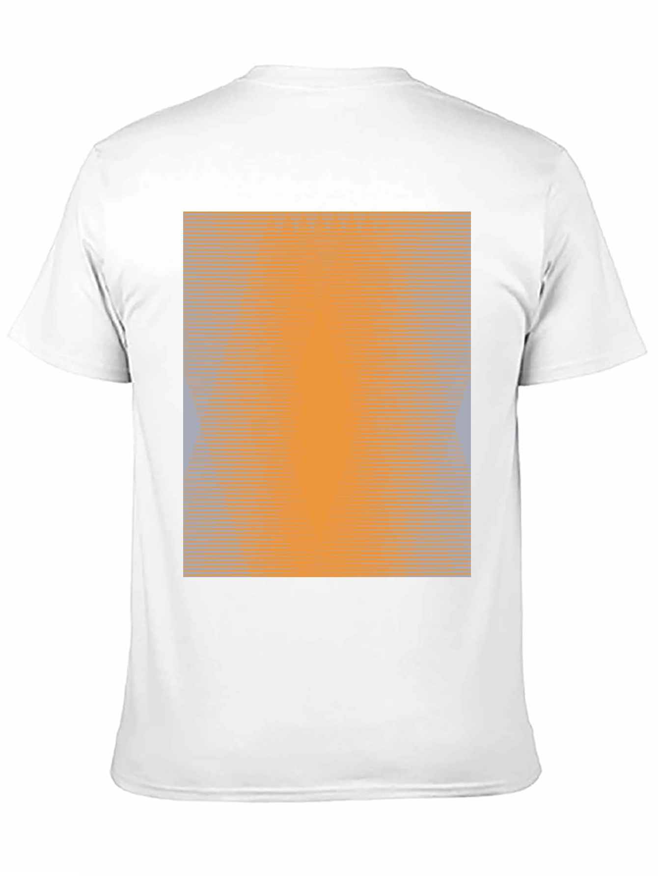 Camiseta Negra con Diseño Abstracto Naranja