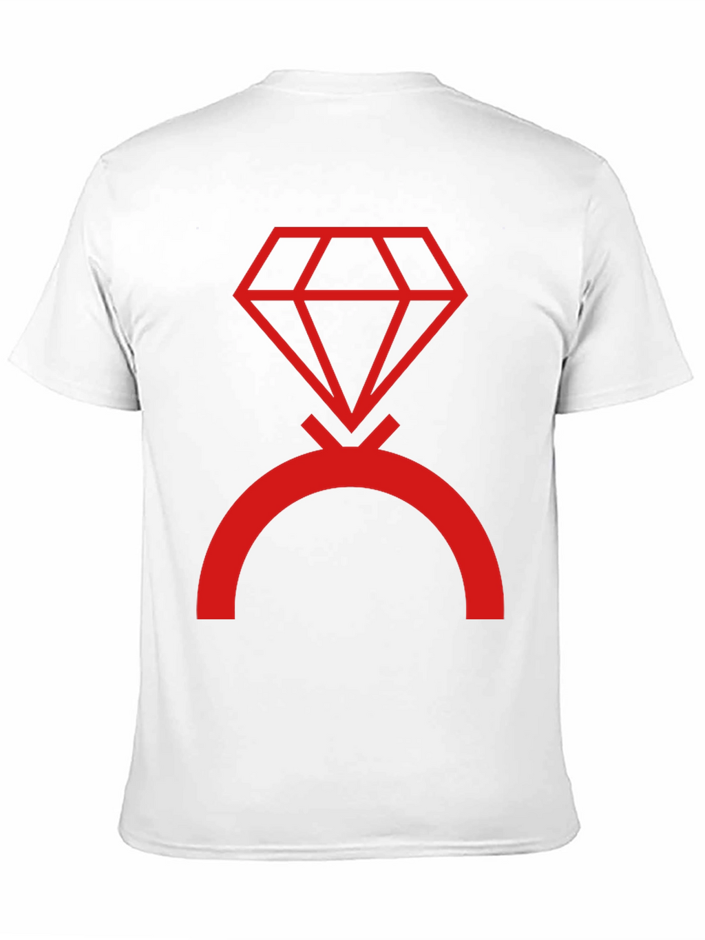 Camiseta Negra con Diseño de Diamante Rojo
