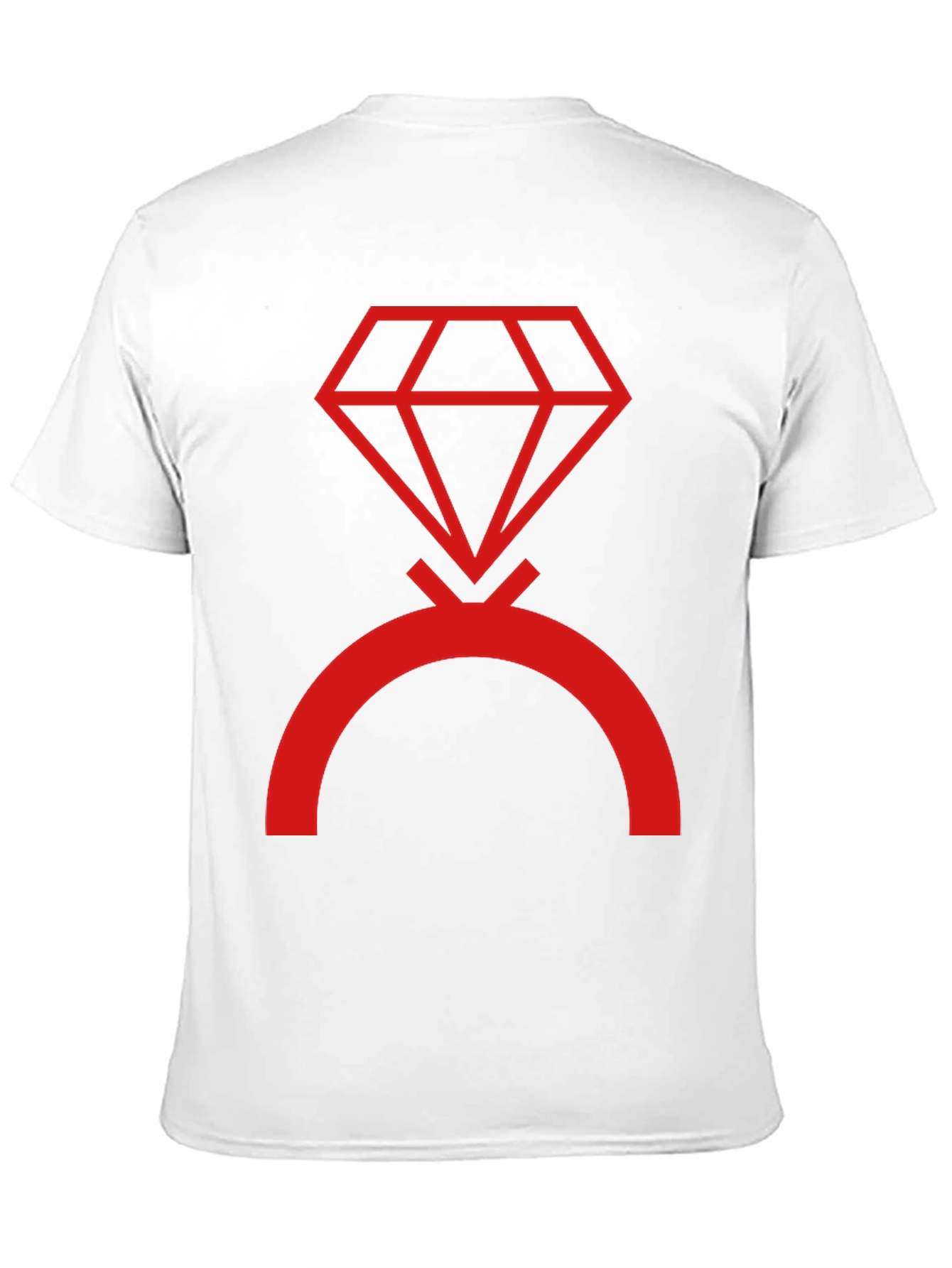 Camiseta Negra con Diseño de Diamante Rojo