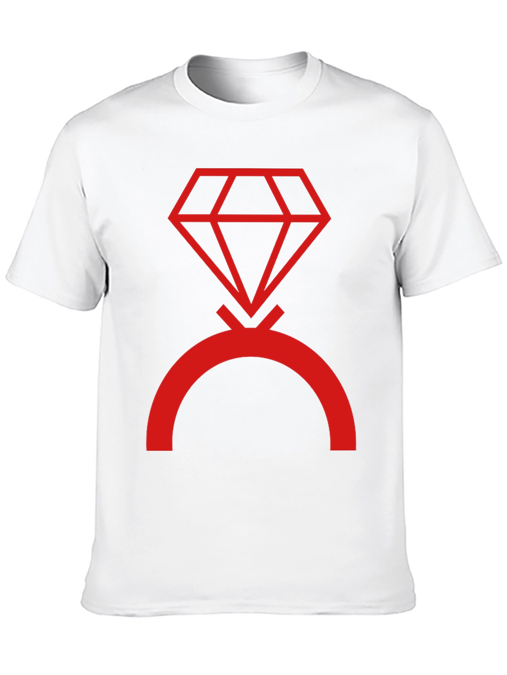 Camiseta Negra con Diseño de Diamante Rojo