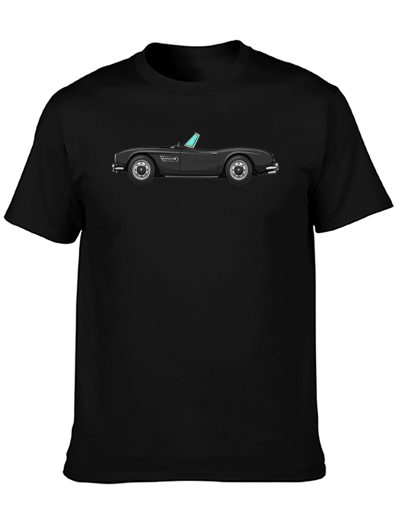 Camiseta Negra Clásica Coche Deportivo