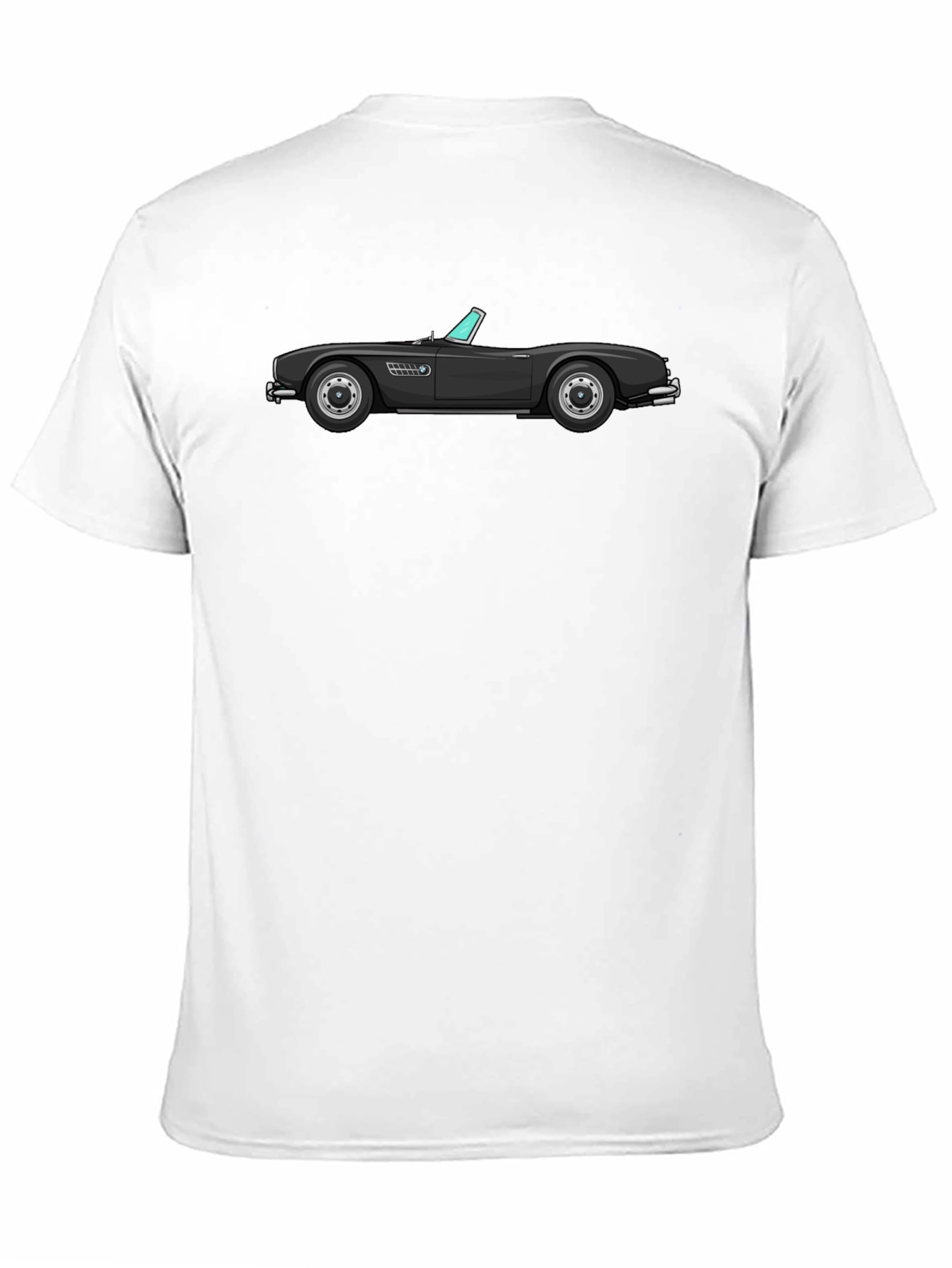 Camiseta Negra Clásica Coche Deportivo