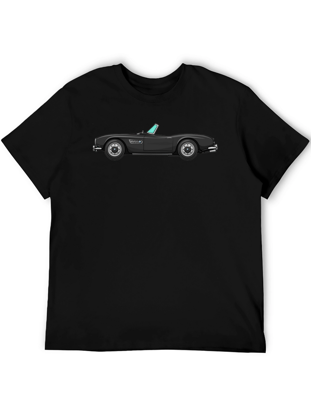 Camiseta Negra Clásica Coche Deportivo