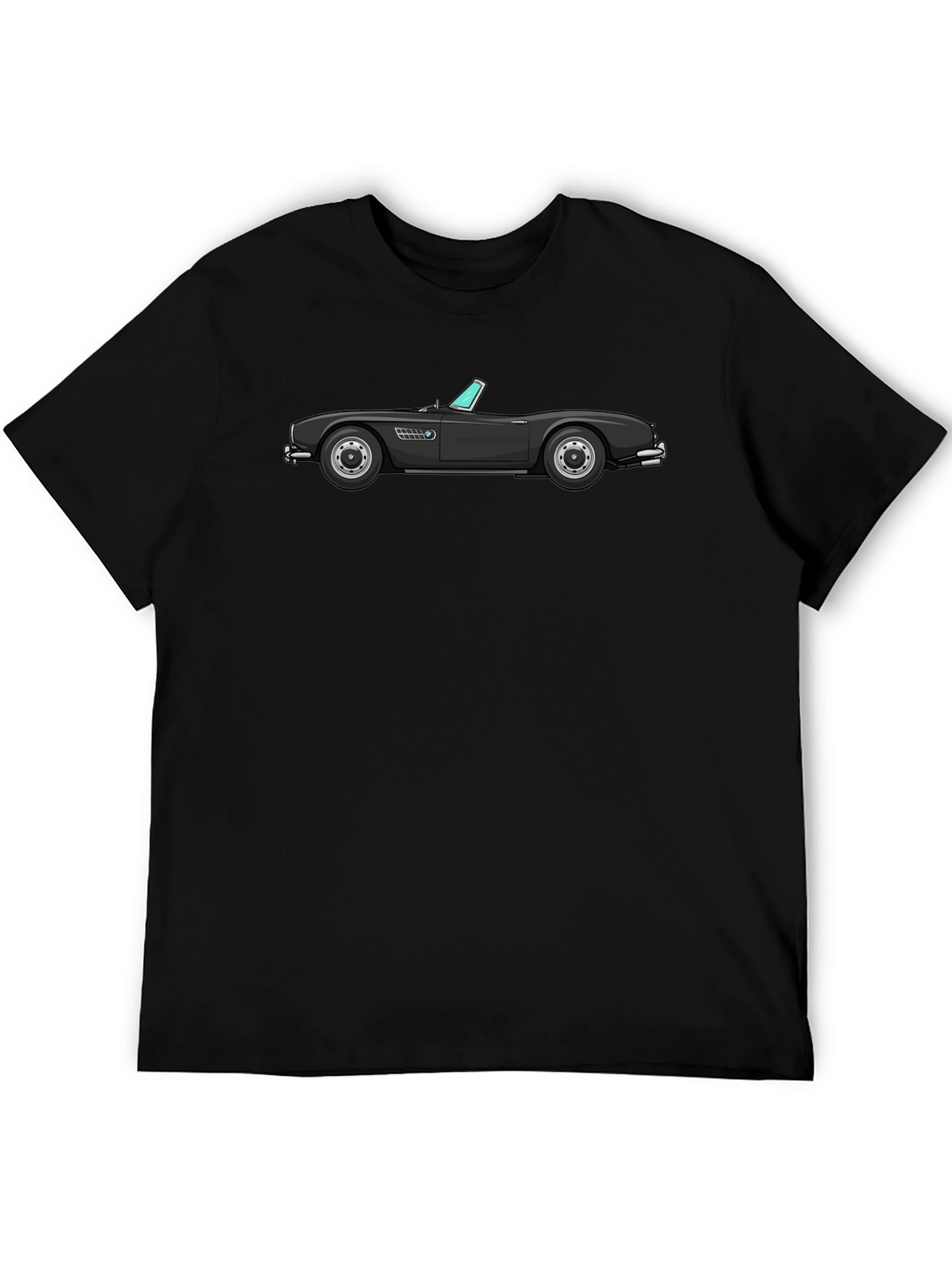 Camiseta Negra Clásica Coche Deportivo