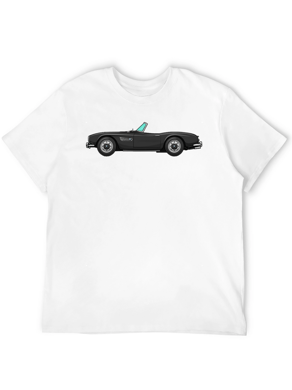Camiseta Negra Clásica Coche Deportivo