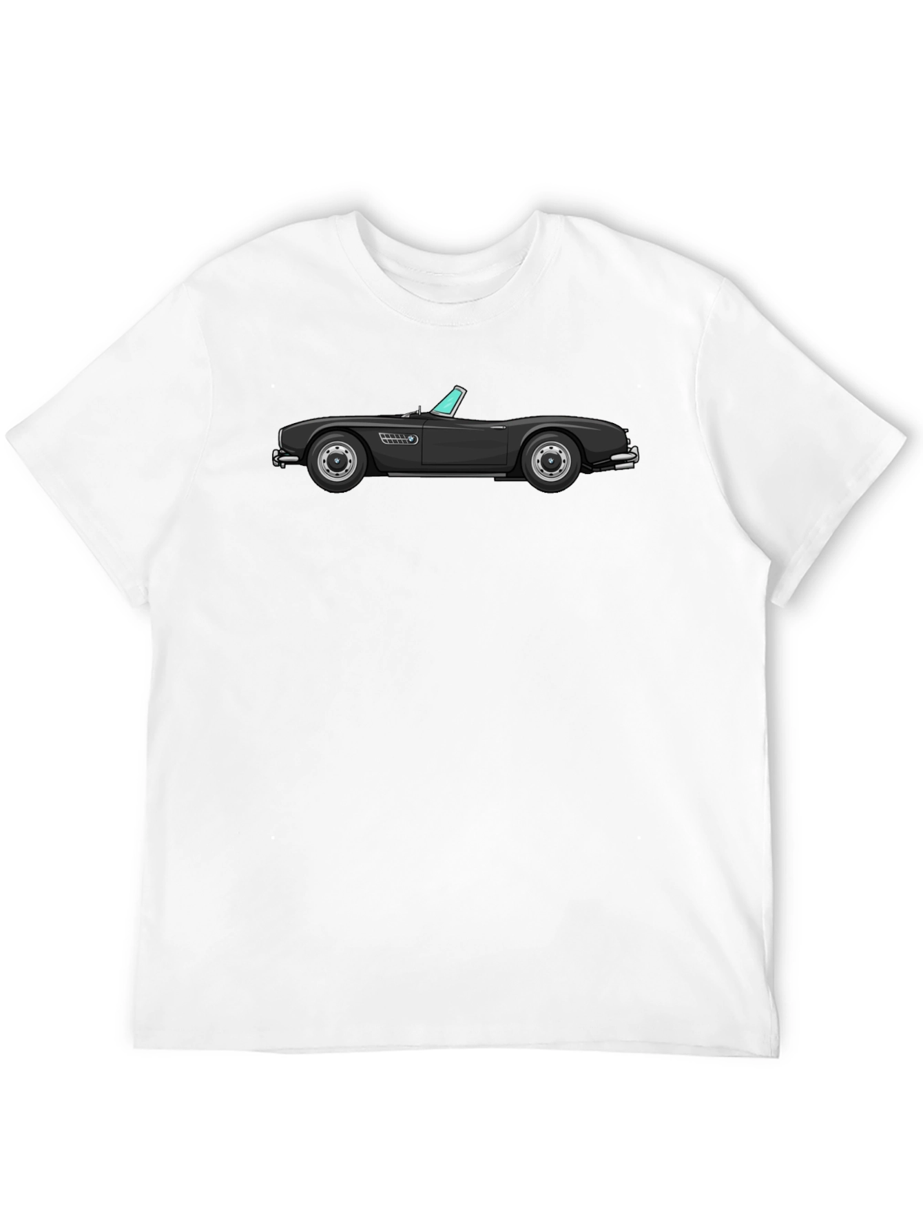 Camiseta Negra Clásica Coche Deportivo