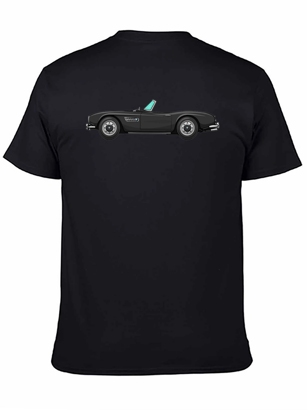 Camiseta Negra Clásica Coche Deportivo