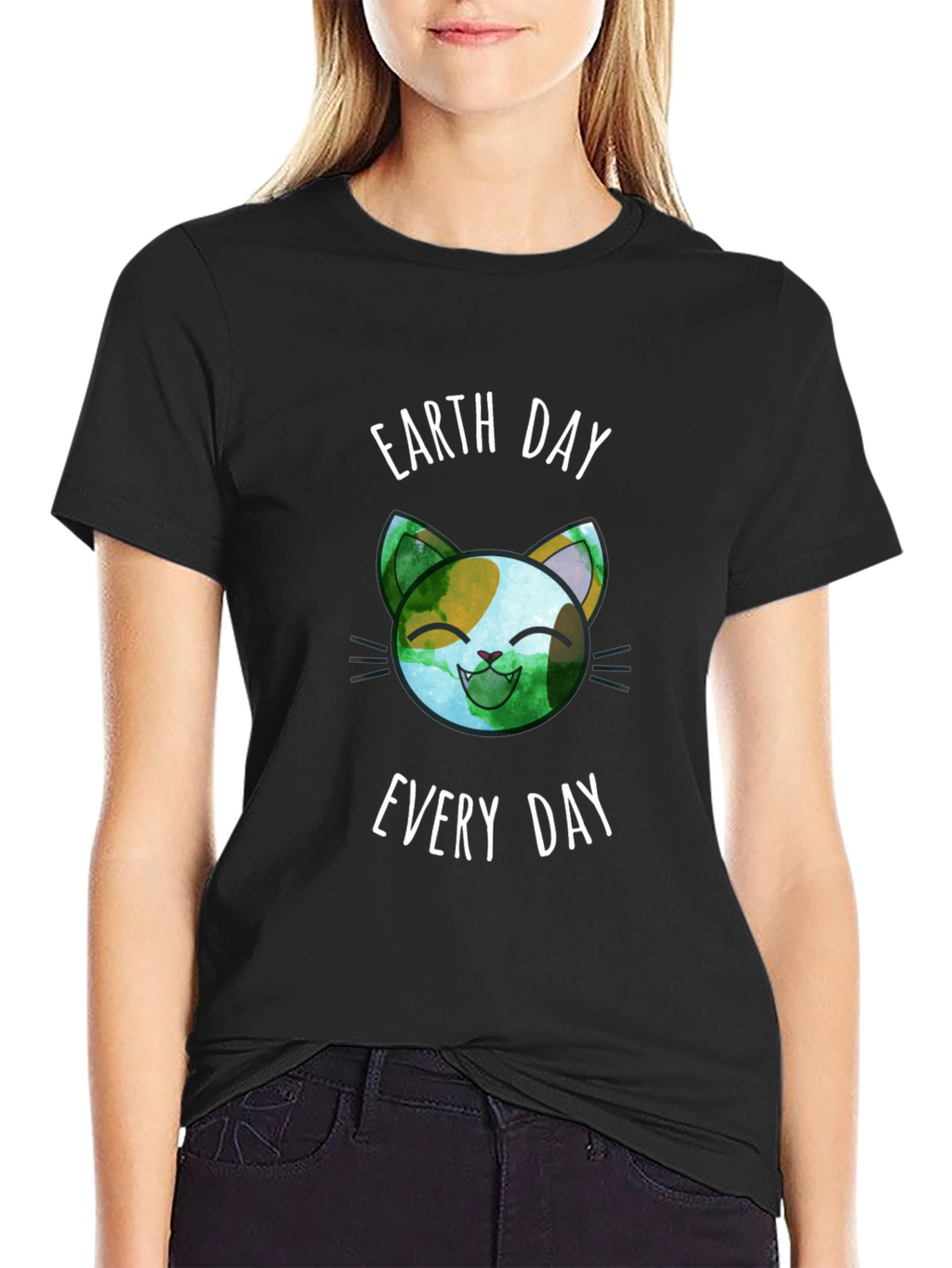Camiseta Día de la Tierra Gato Ecológico