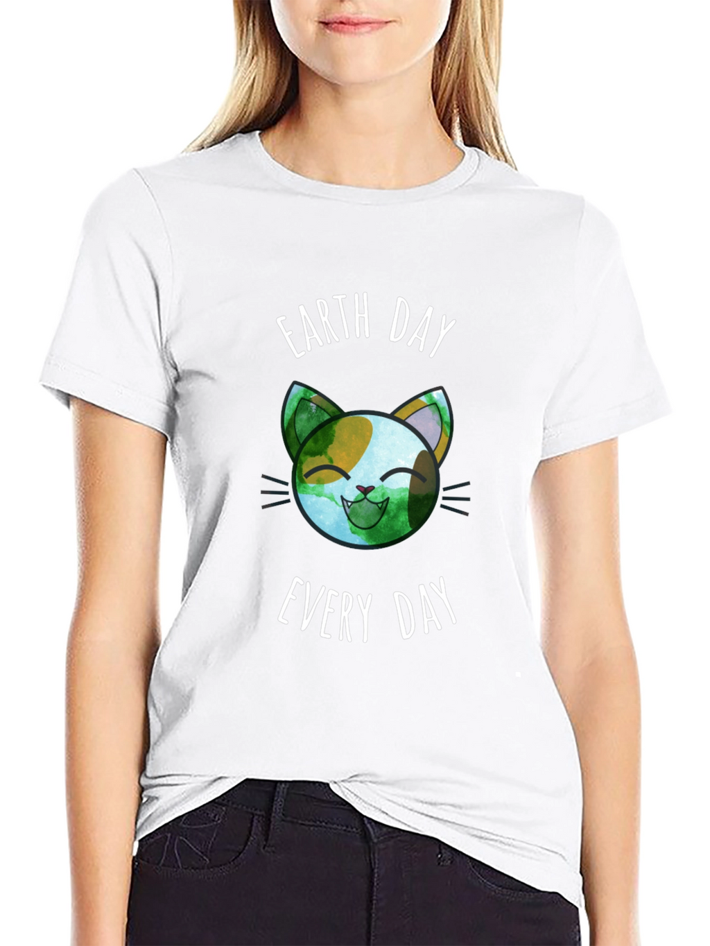 Camiseta Día de la Tierra Gato Ecológico