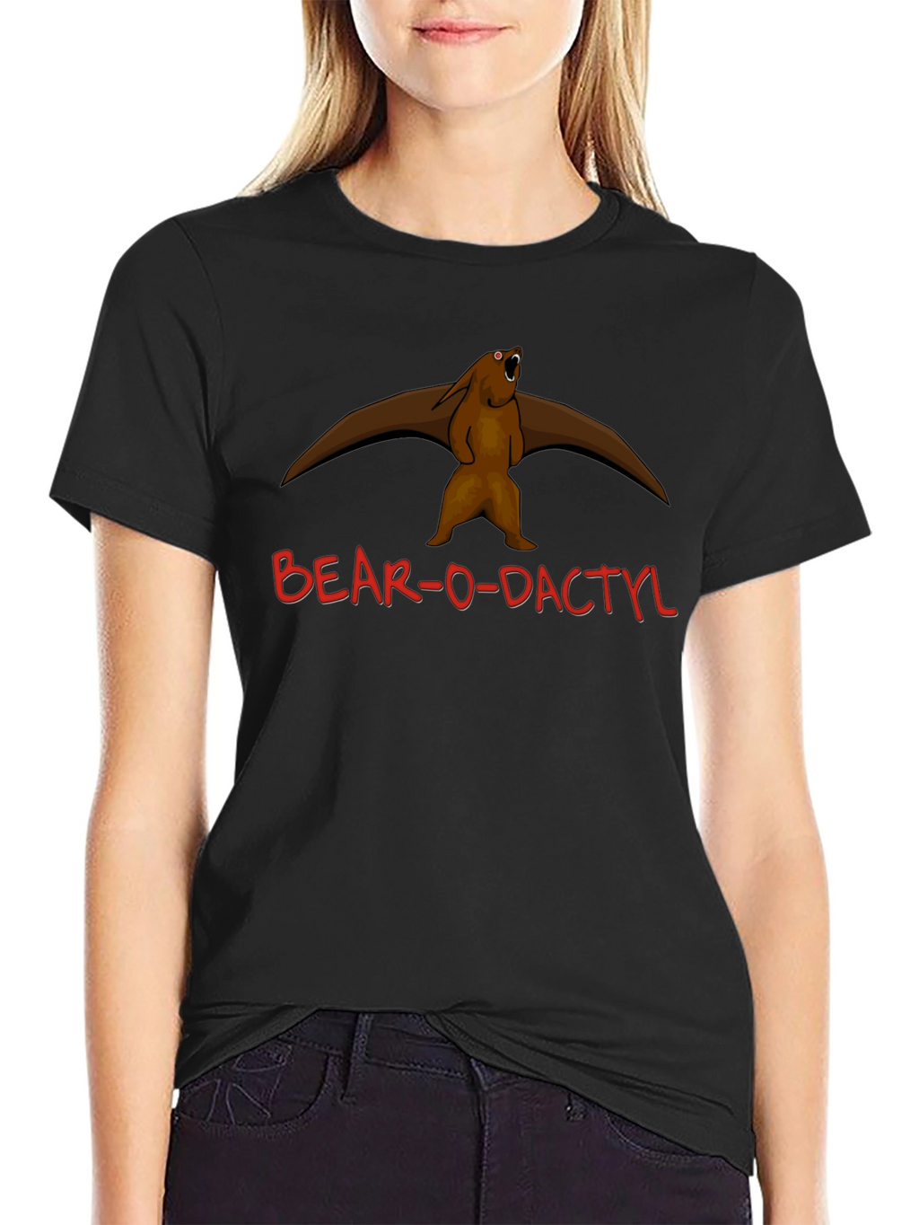 Camiseta Negra Bear-o-dactyl Original