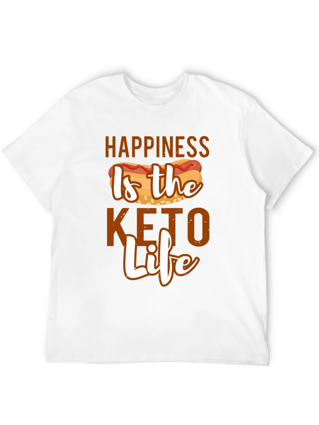 Camiseta Hombre: Felicidad es la Vida Keto