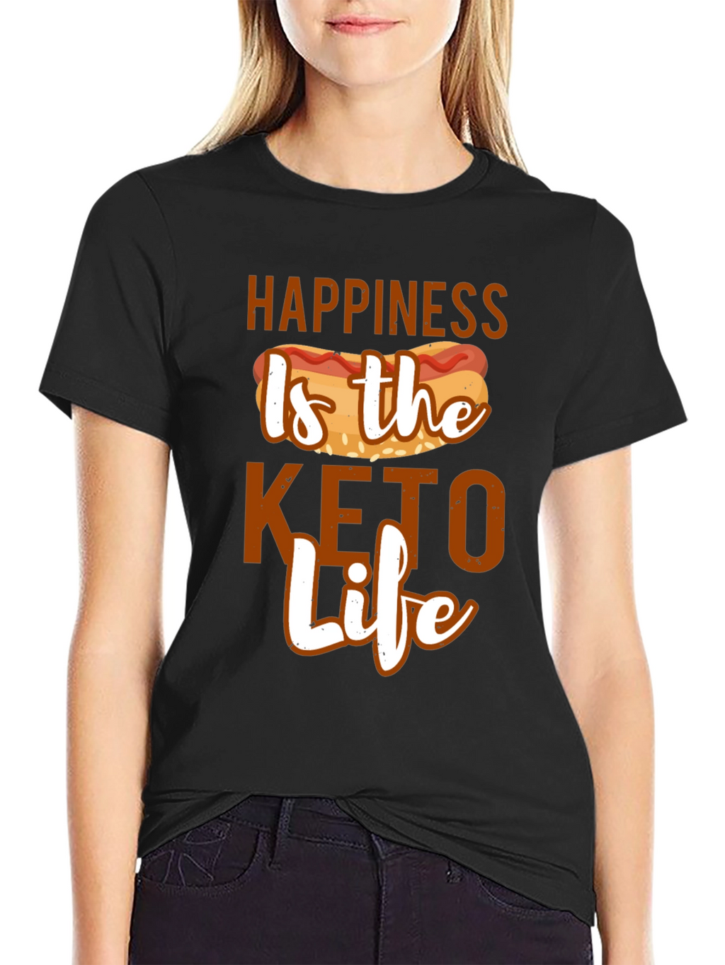 Camiseta Hombre: Felicidad es la Vida Keto