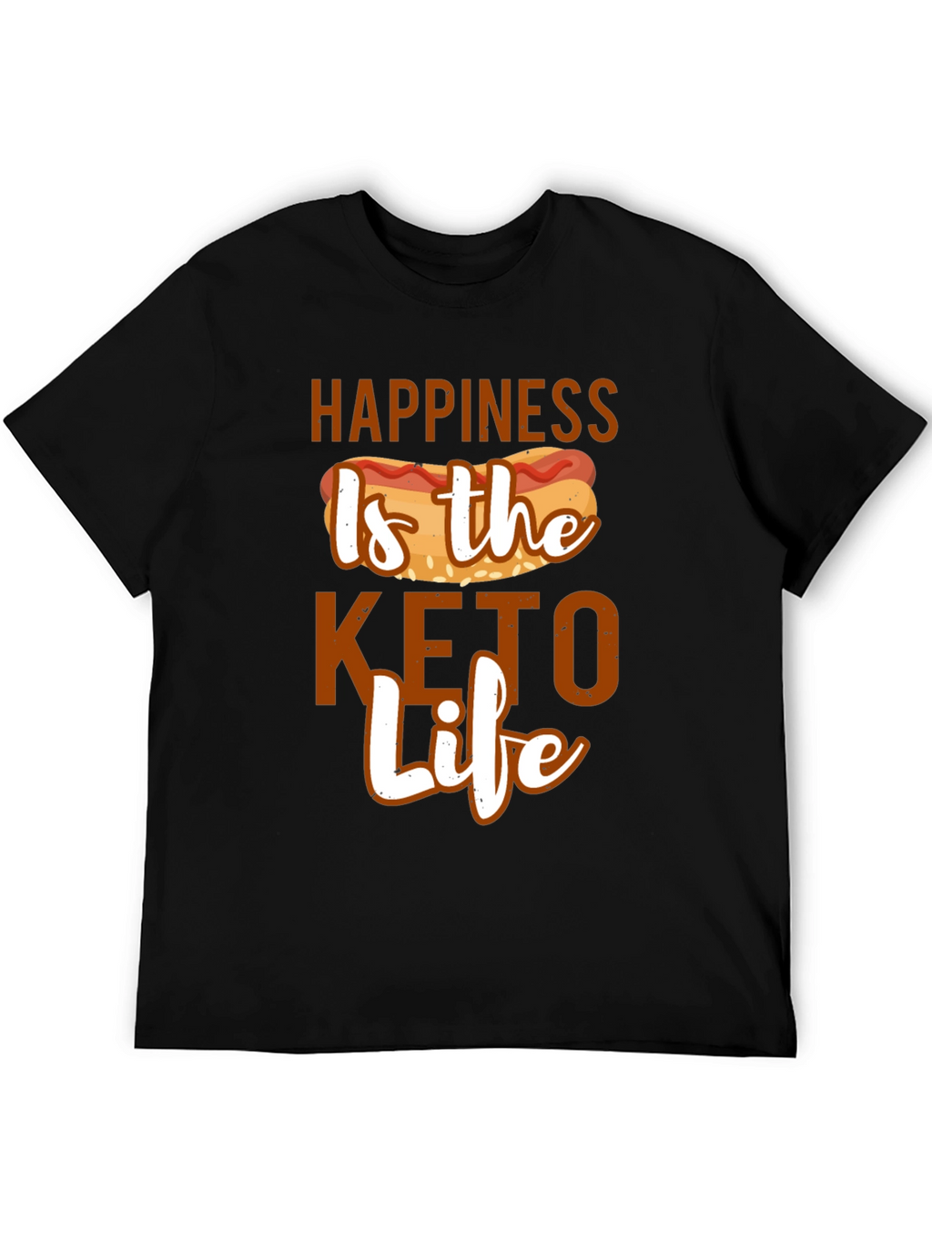 Camiseta Hombre: Felicidad es la Vida Keto