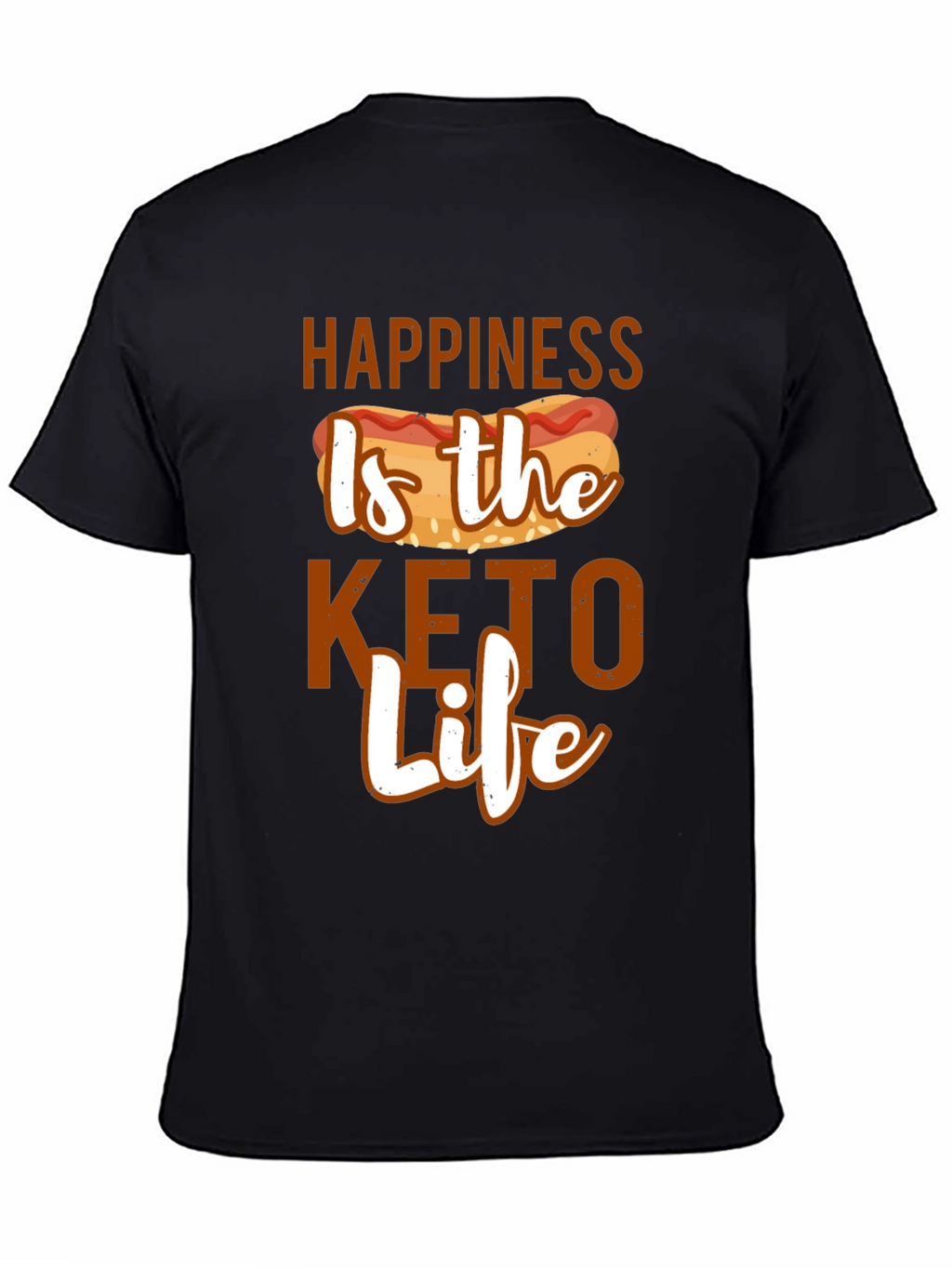 Camiseta Hombre: Felicidad es la Vida Keto