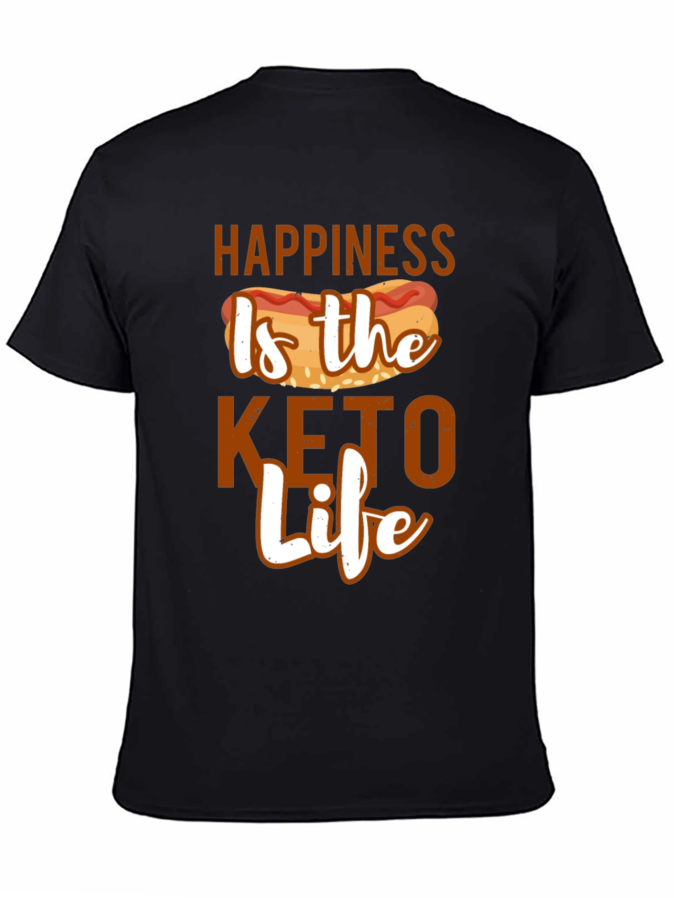 Camiseta Hombre: Felicidad es la Vida Keto