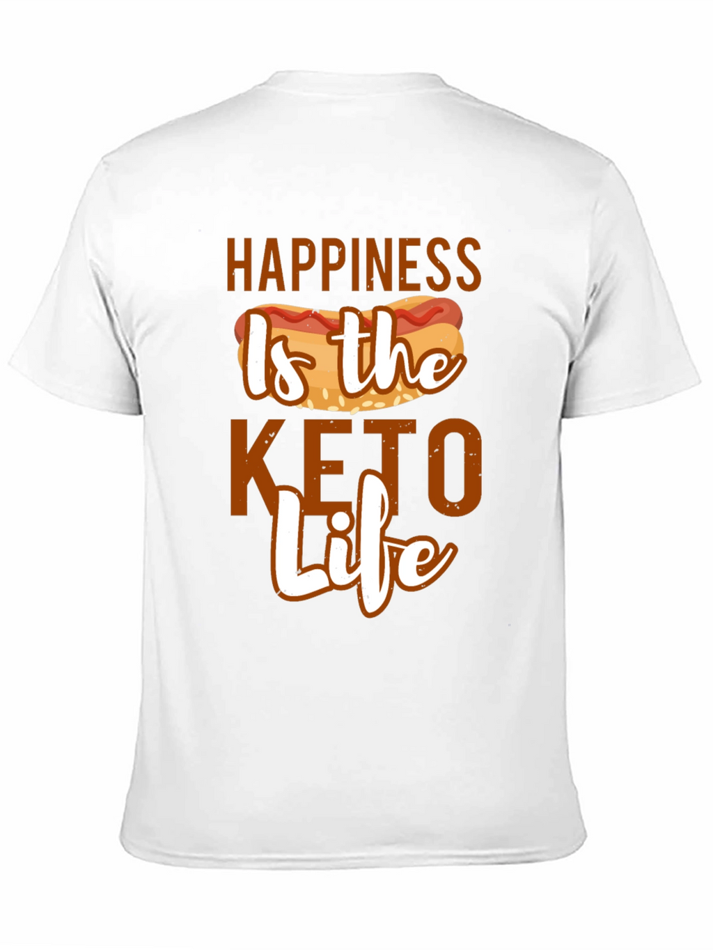 Camiseta Hombre: Felicidad es la Vida Keto