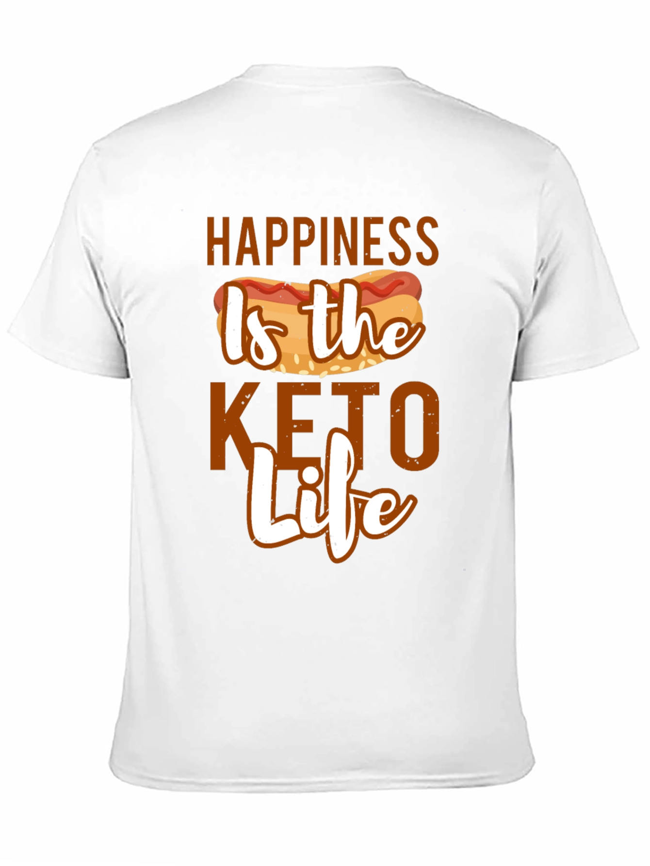 Camiseta Hombre: Felicidad es la Vida Keto