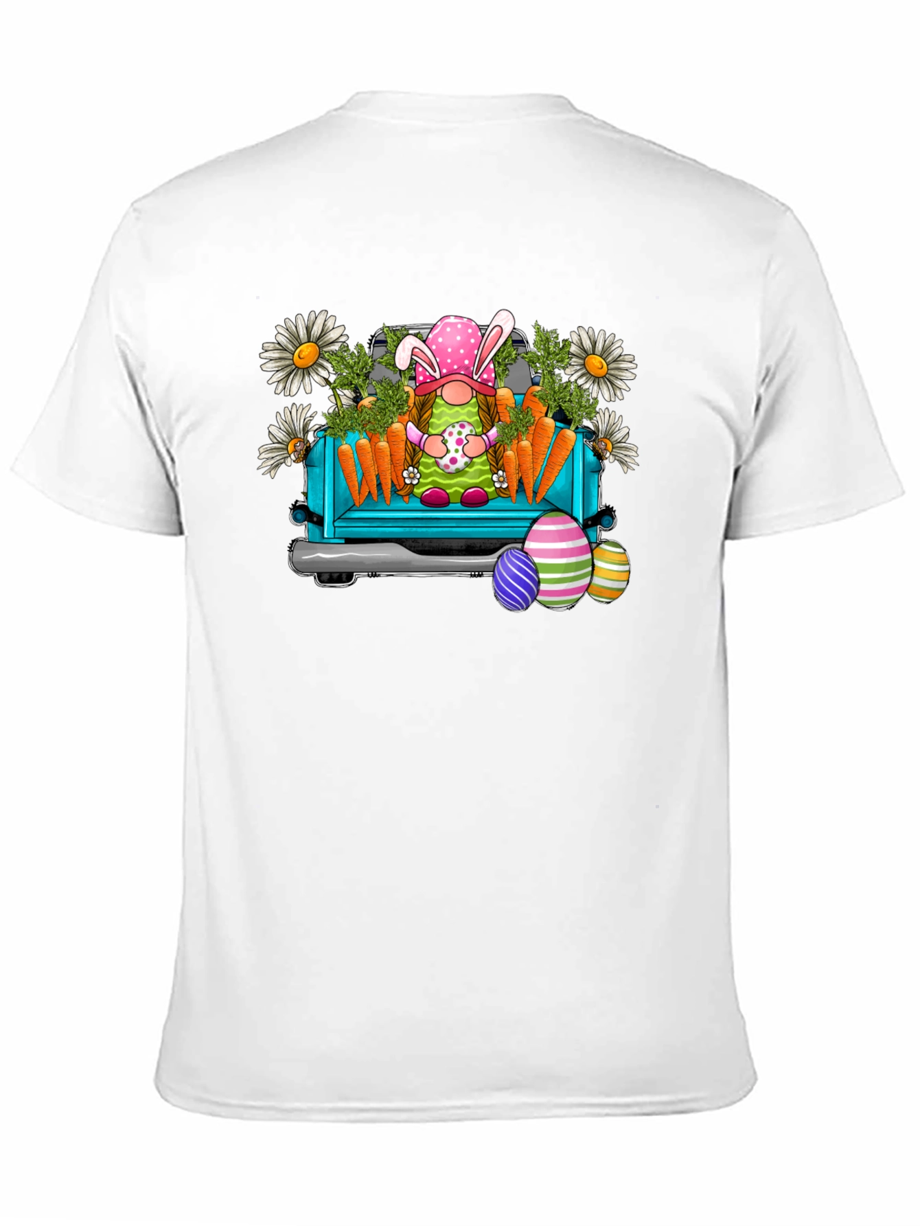 Camiseta Negra con Diseño de Gnomo de Pascua