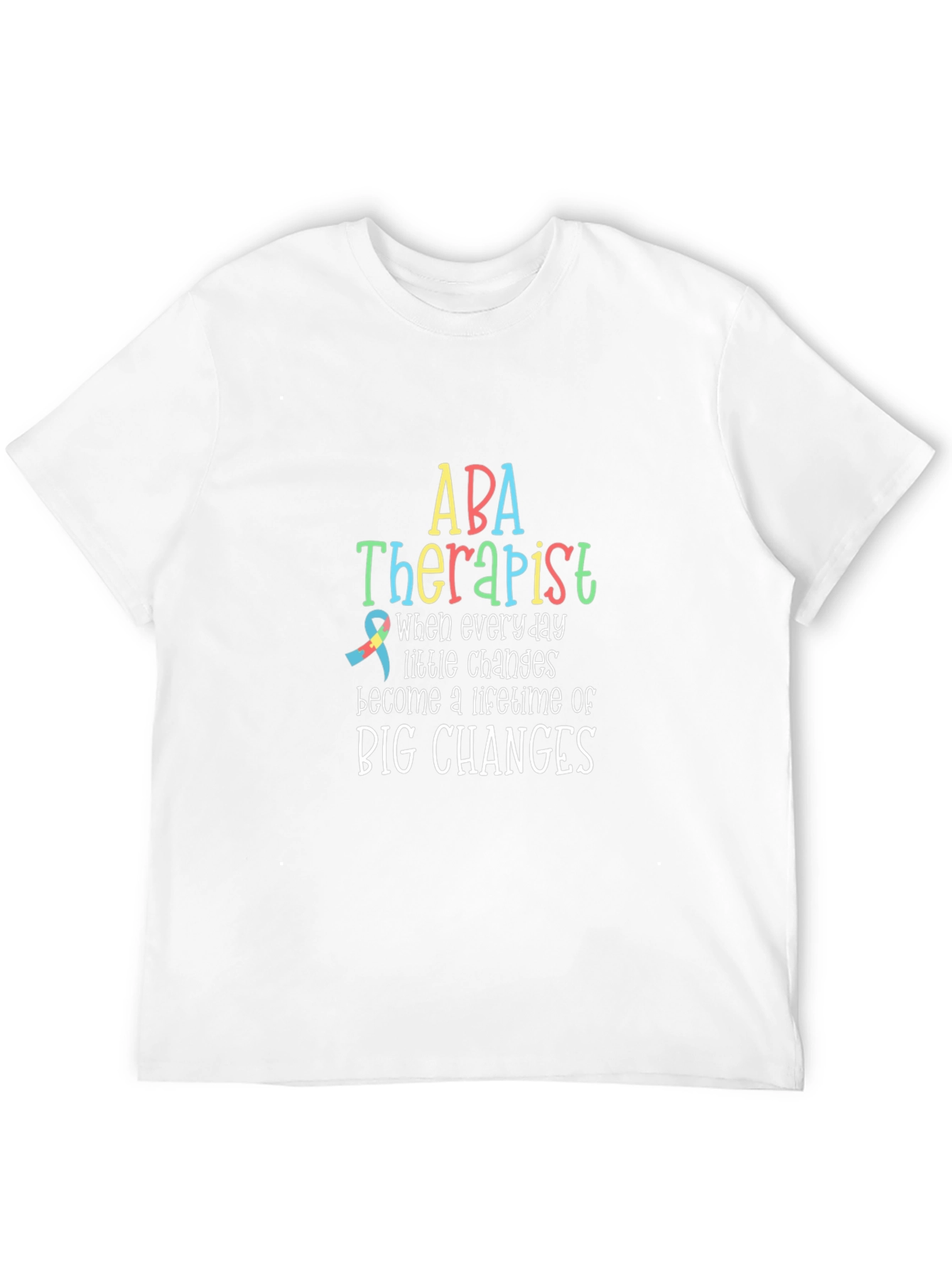 Camiseta Negra ABA Therapist para Terapeutas del Comportamiento
