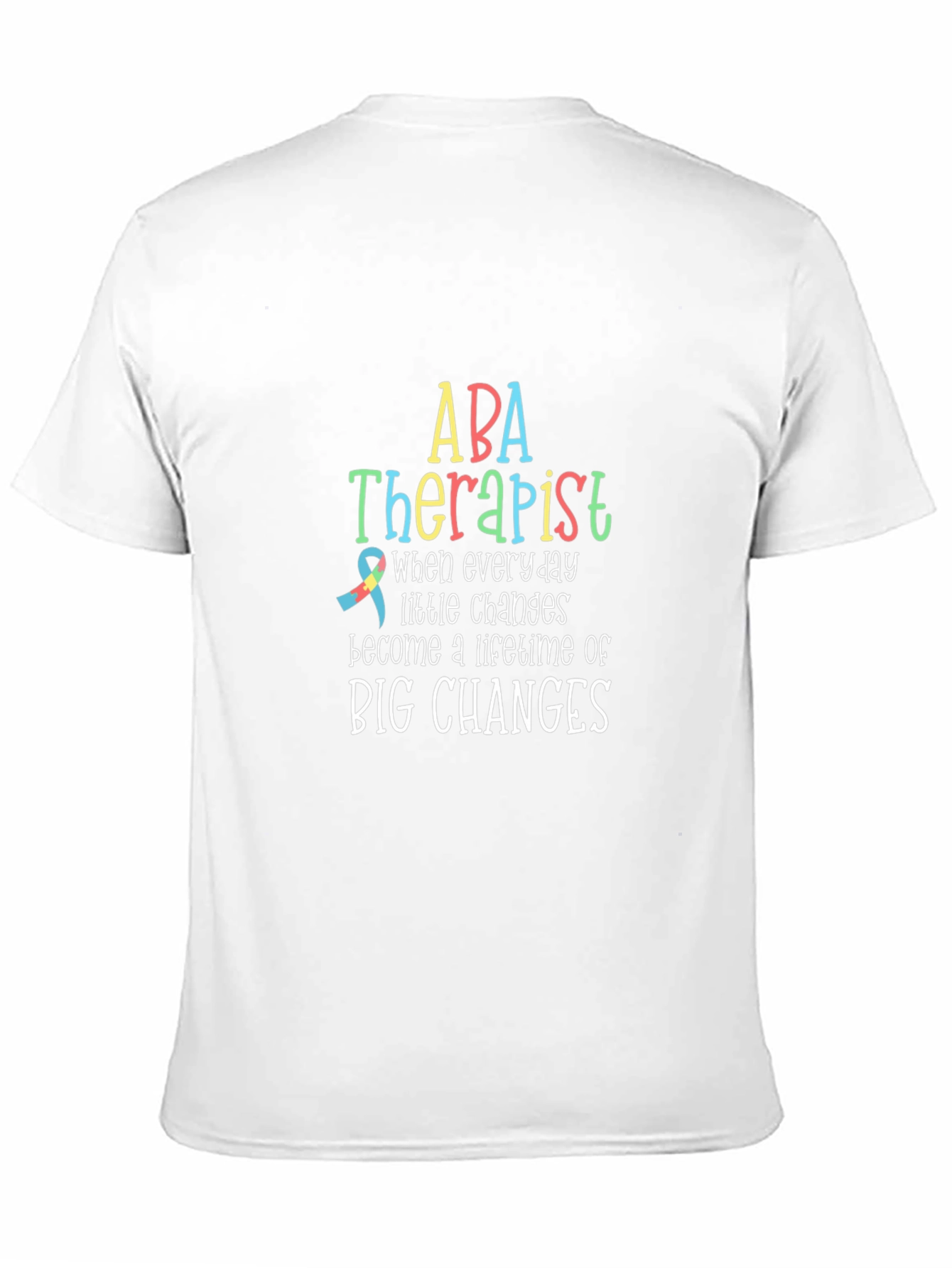 Camiseta Negra ABA Therapist para Terapeutas del Comportamiento
