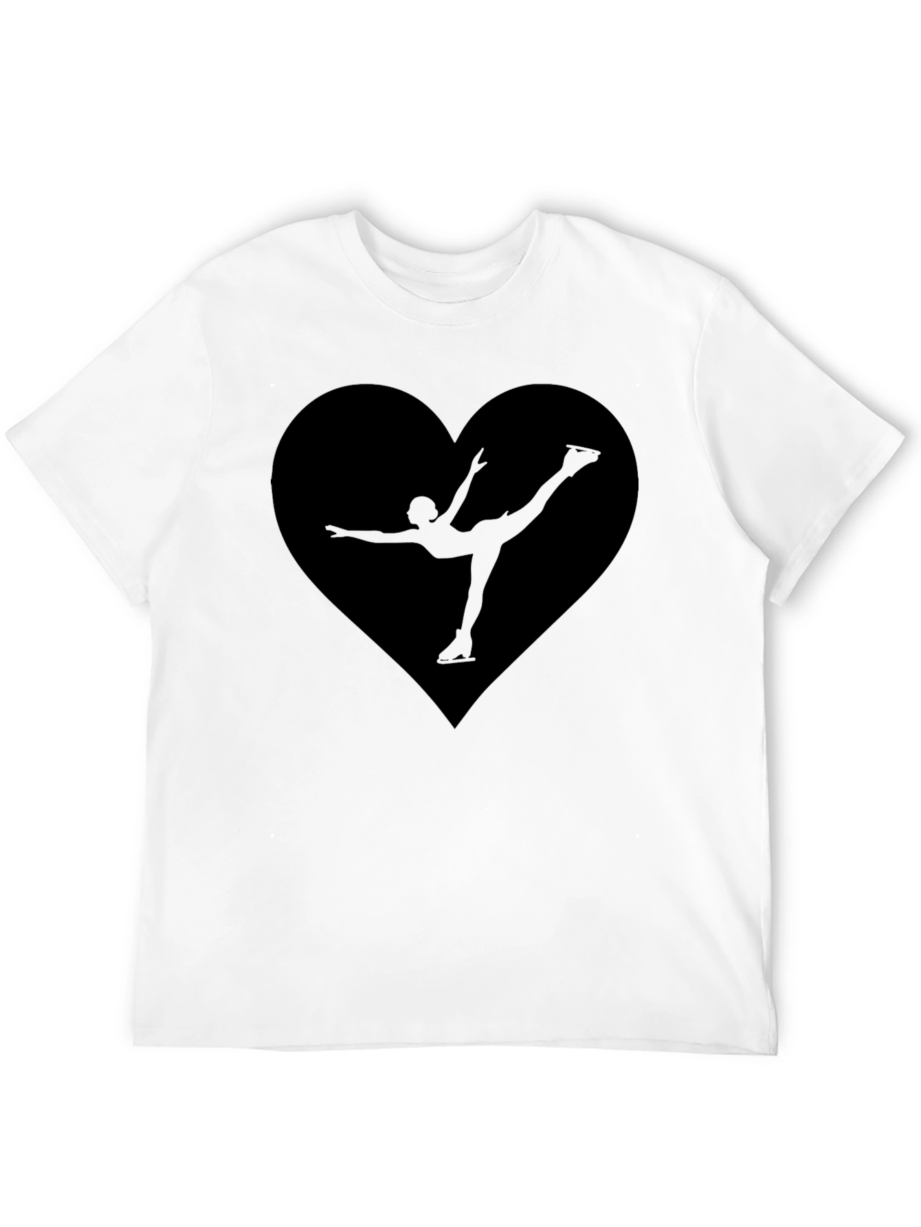 Camiseta Negra con Corazón y Patinadora