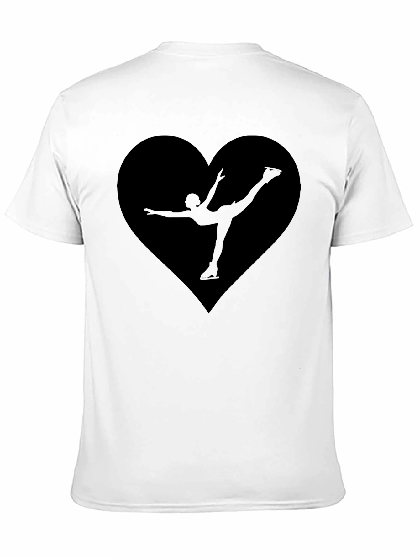 Camiseta Negra con Corazón y Patinadora