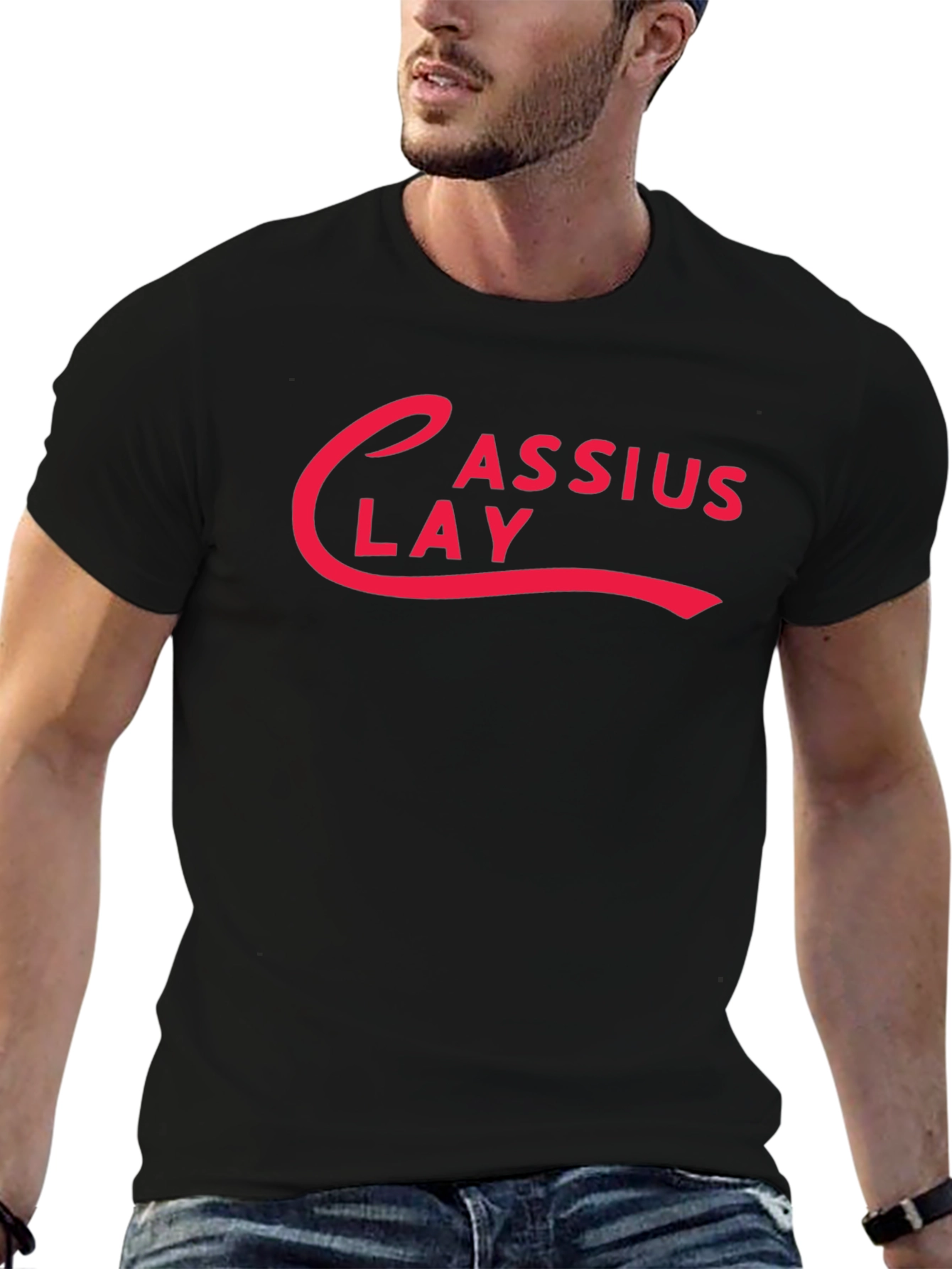 Camiseta Negra Cassius Clay - Estilo Retro