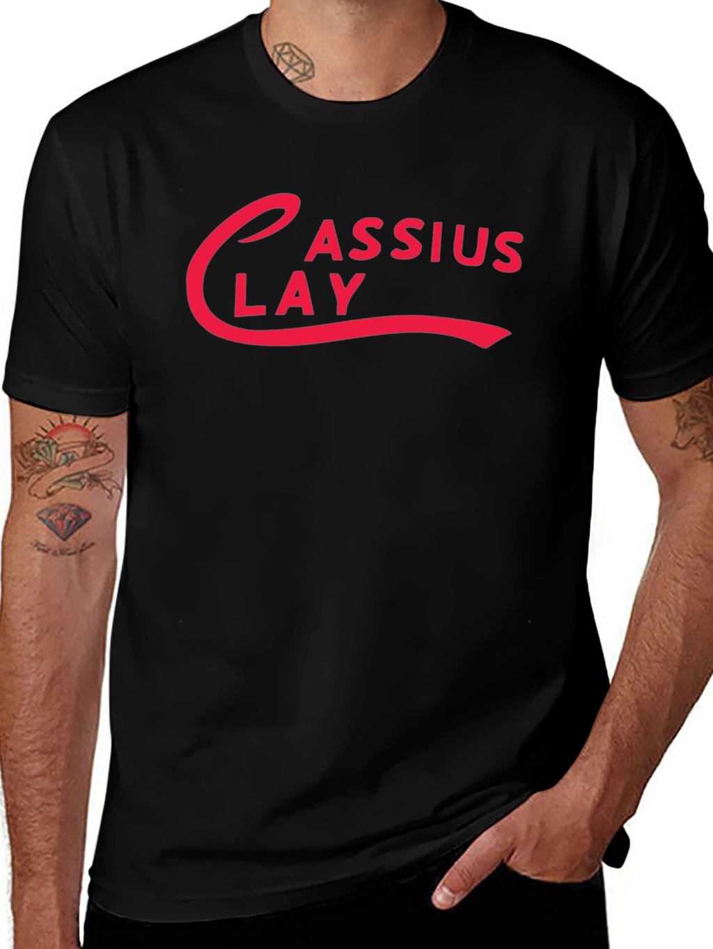 Camiseta Negra Cassius Clay - Estilo Retro