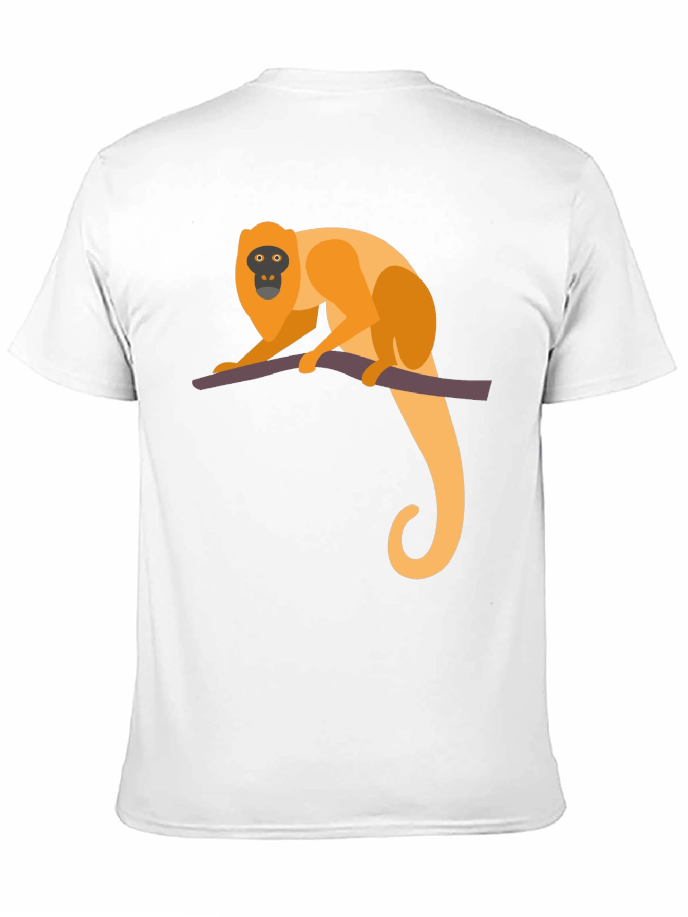 Camiseta Negra con Diseño de Mono Dorado