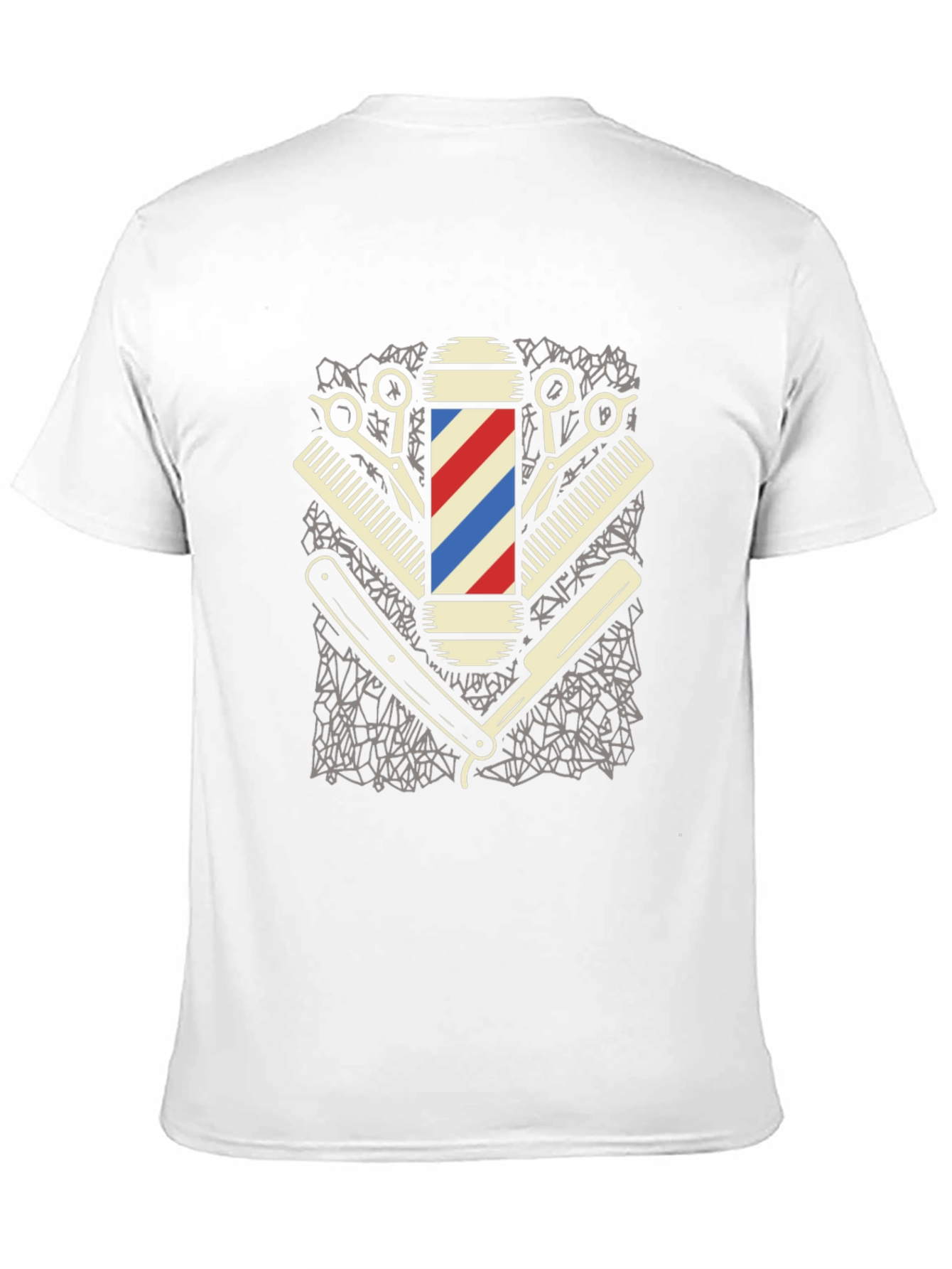 Camiseta Negra con Diseño Barbería Vintage