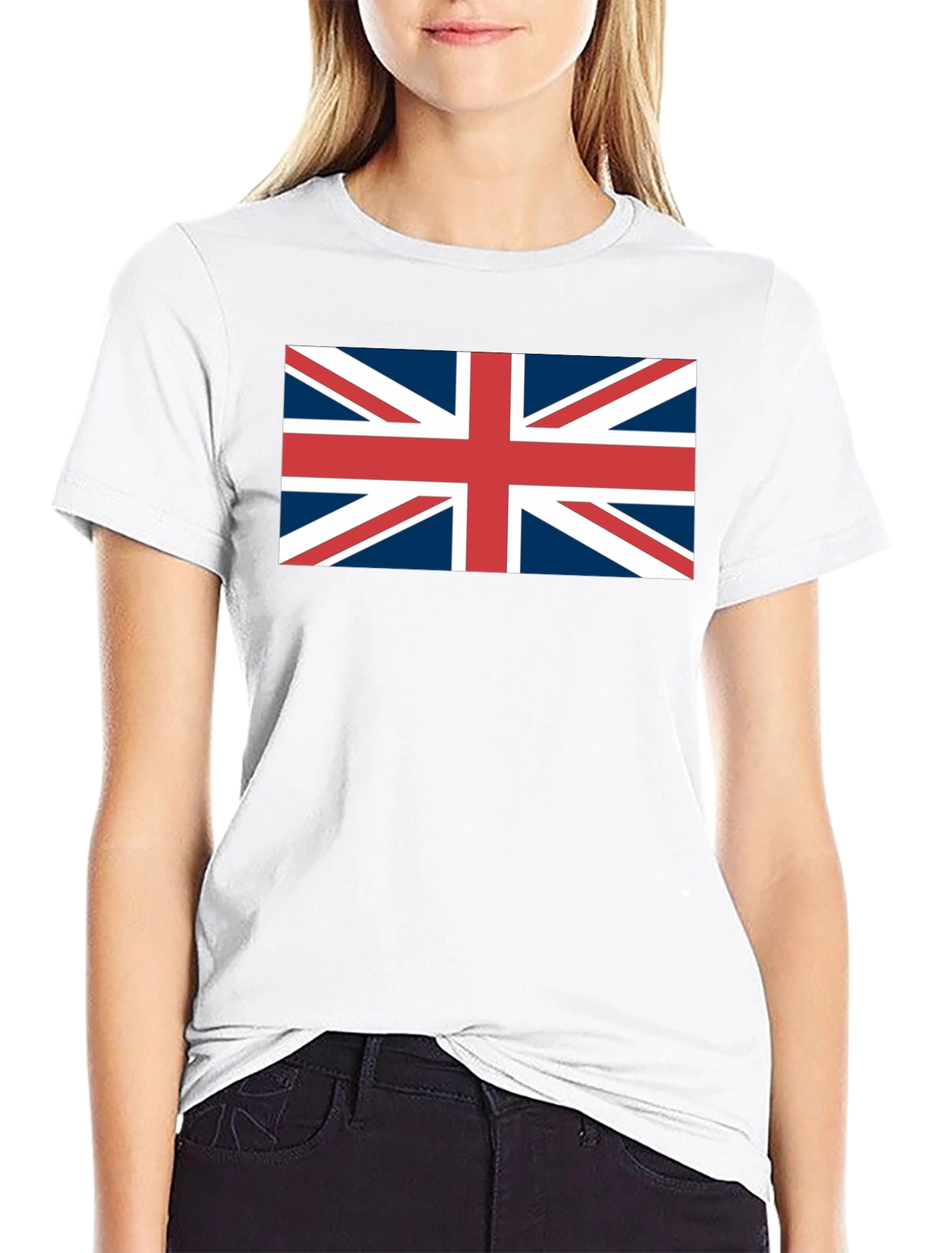Camiseta Negra con Bandera Británica