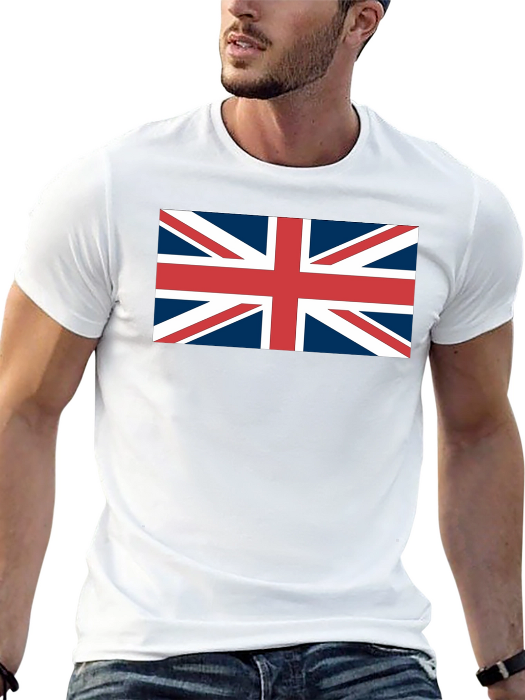 Camiseta Negra con Bandera Británica