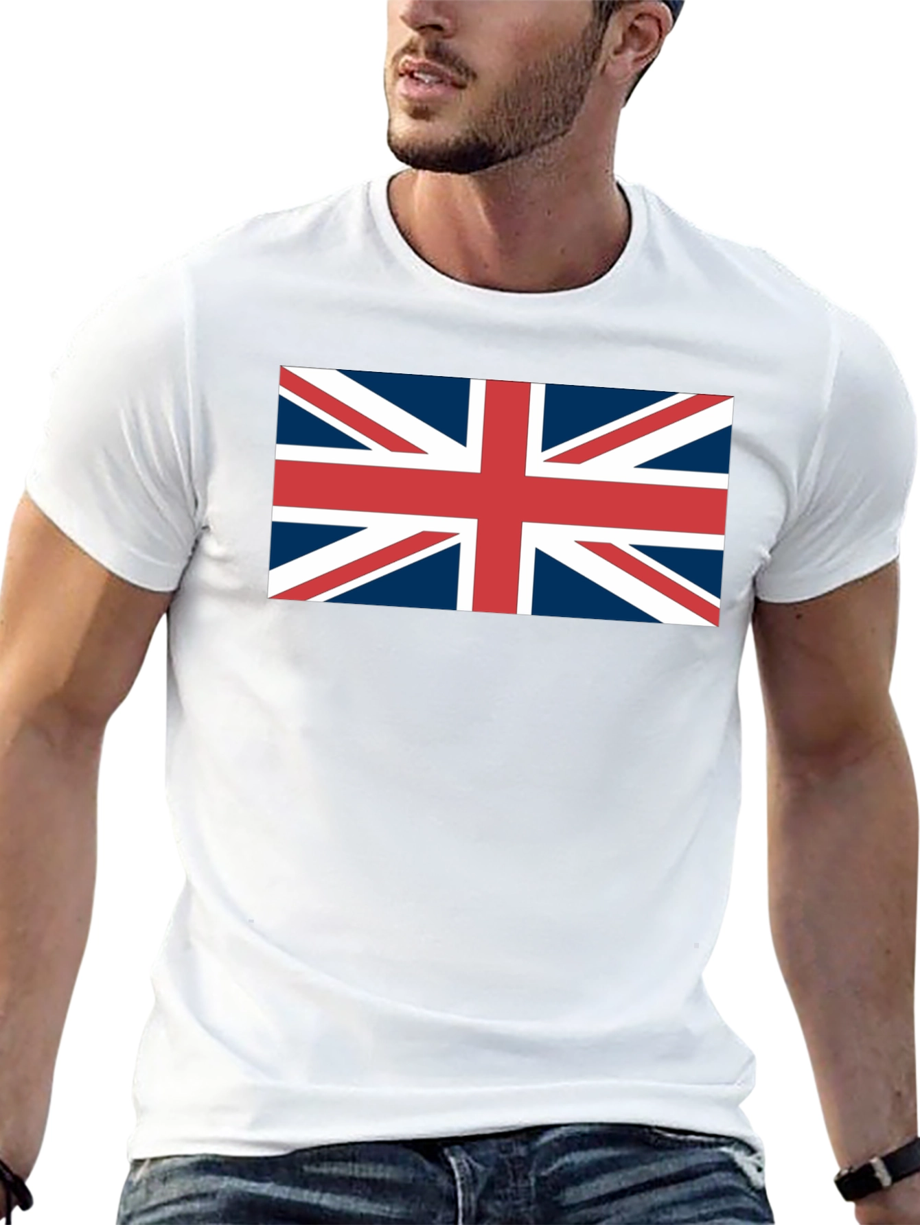 Camiseta Negra con Bandera Británica